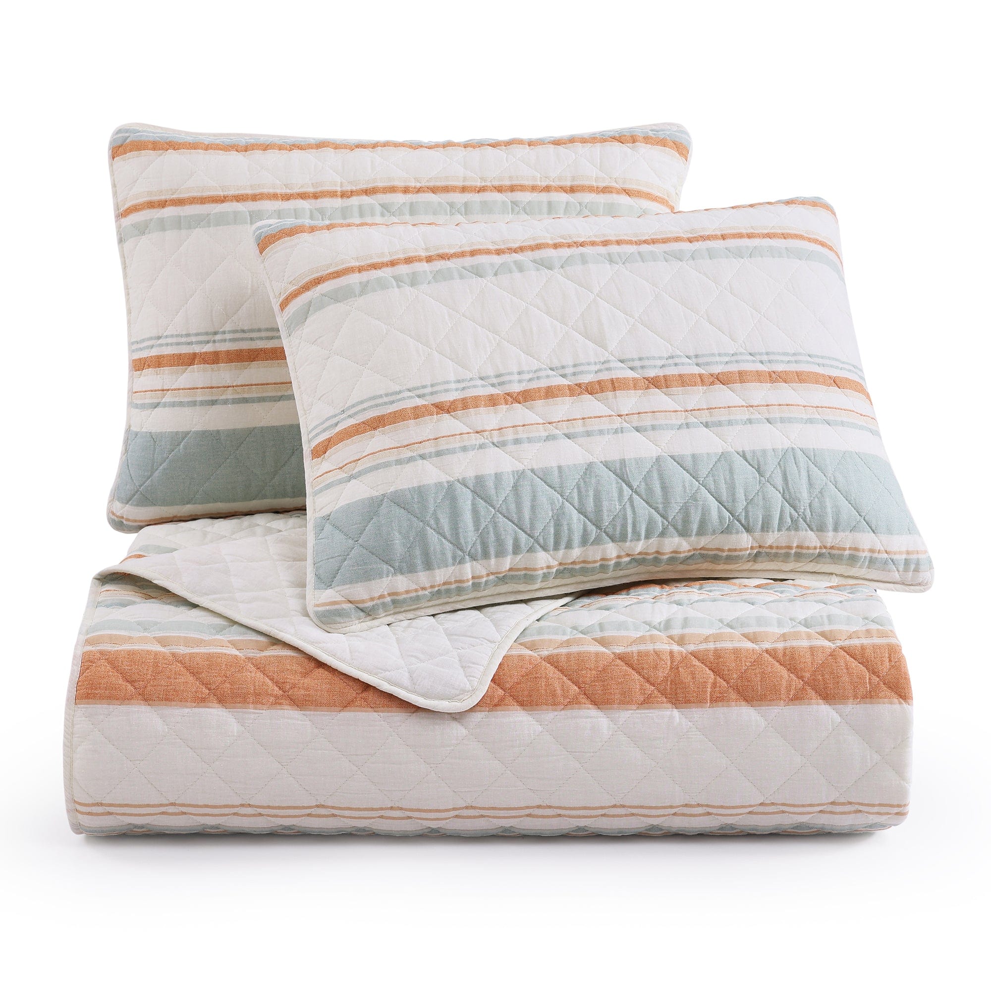 Mystic Stripe Cotton Gauze Quilt Set