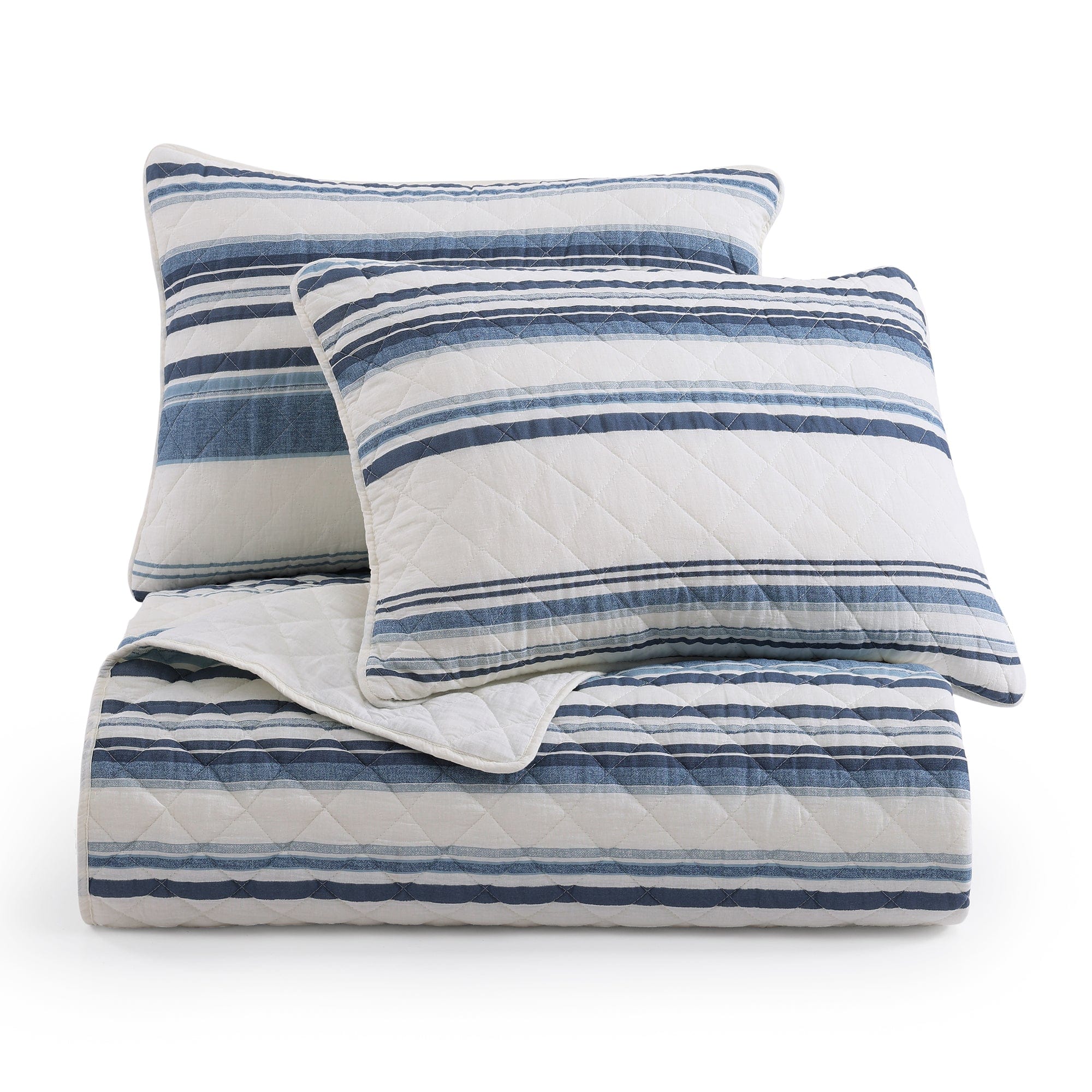 Mystic Stripe Cotton Gauze Quilt Set