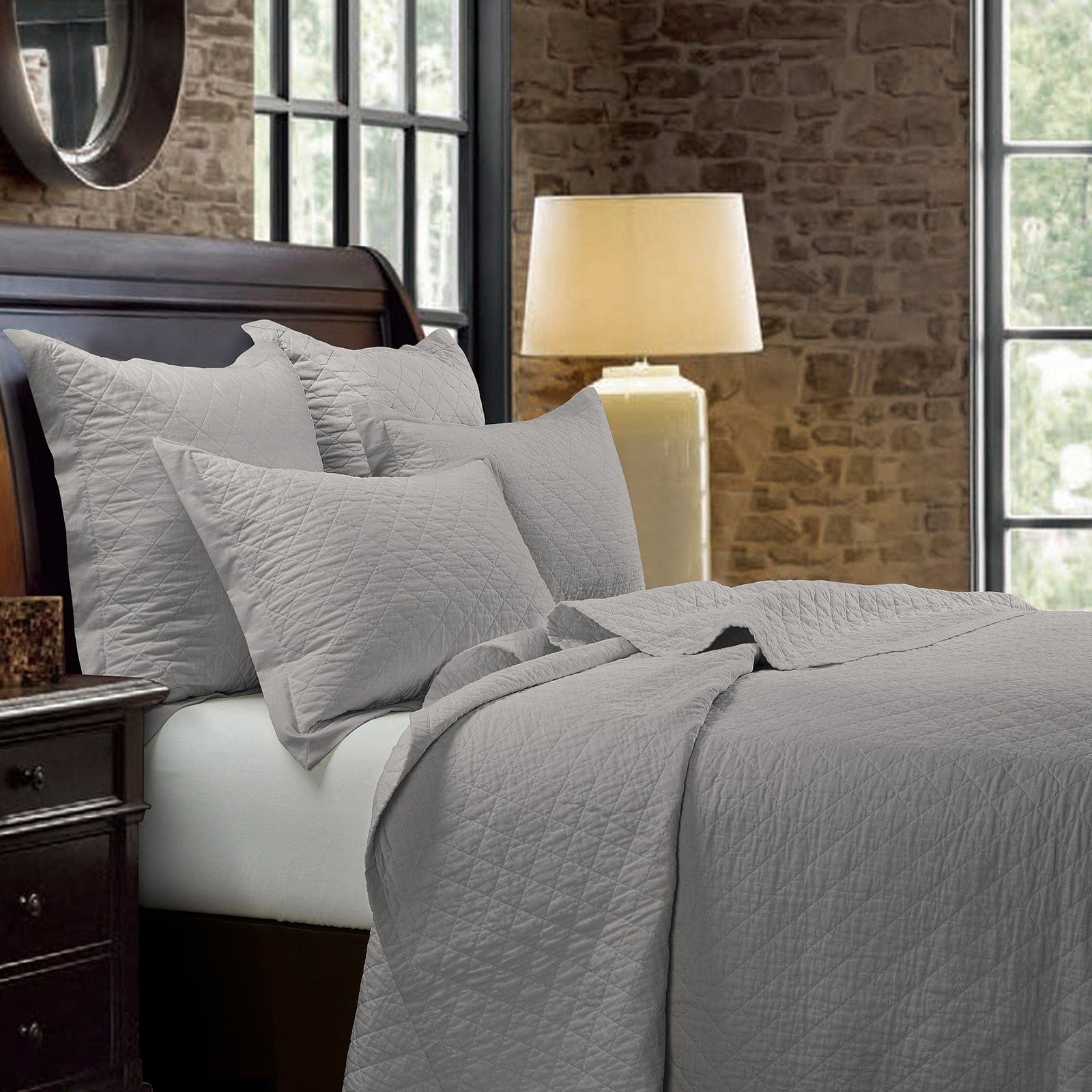 Linen Cotton Diamond Quilt