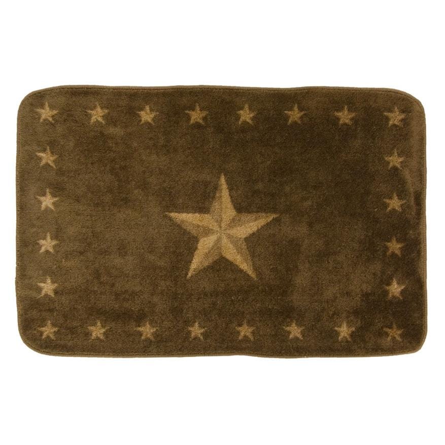 Dark Chocolate Star Kitchen/Bath Rug (2 Sizes)