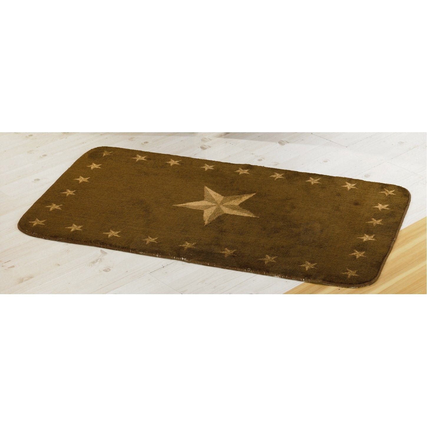 Dark Chocolate Star Kitchen/Bath Rug (2 Sizes)