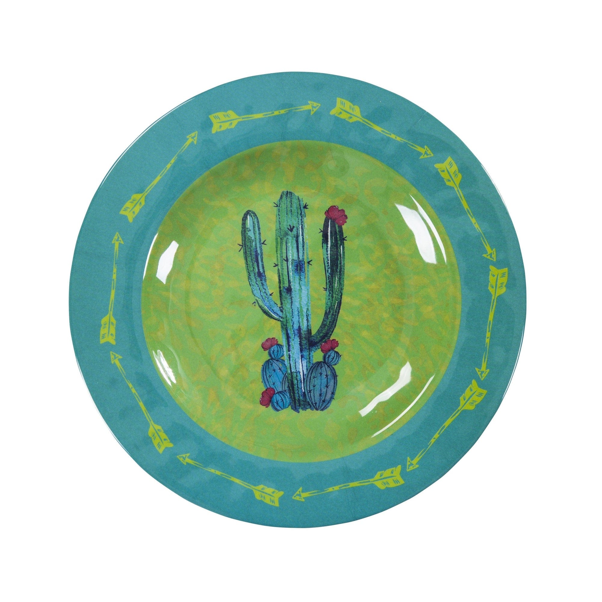 Cactus Melamine Salad Plate Sets, Set of 4