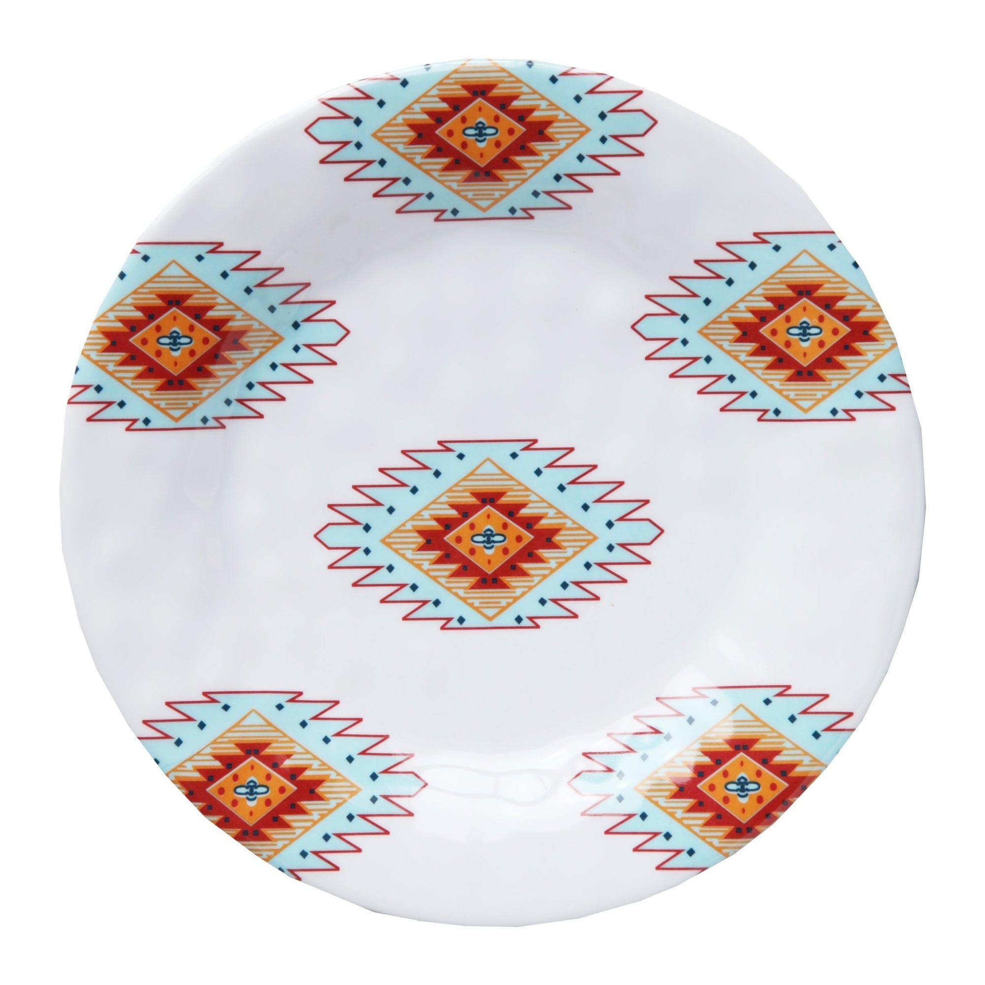 Southwest Motif Melamine Salad Plates, Set of 4