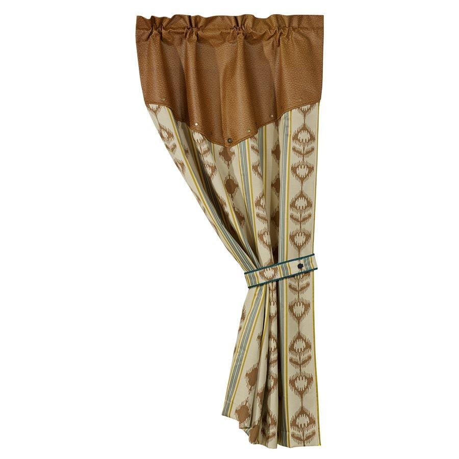 Alamosa Tan Faux Leather Single Panel Curtain