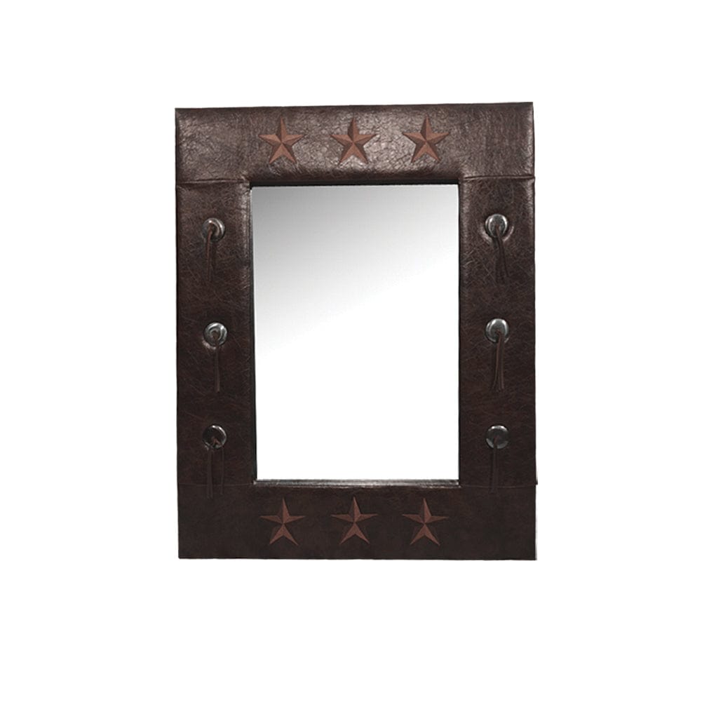 Star Faux Leather Mirror