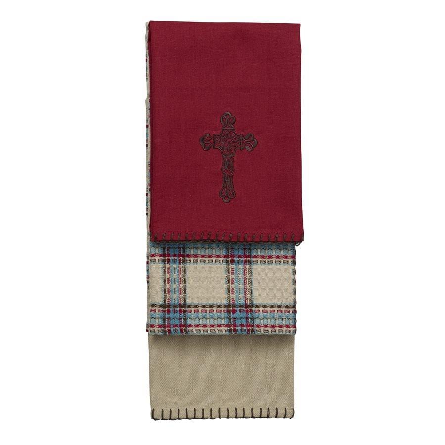 3-pc Cross Kitchen Towel Set