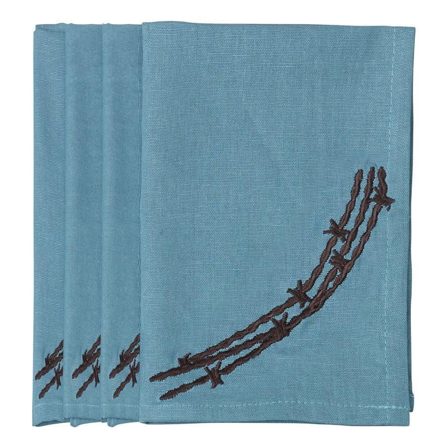 Barbwire Napkin - Turquoise (Set of 4)