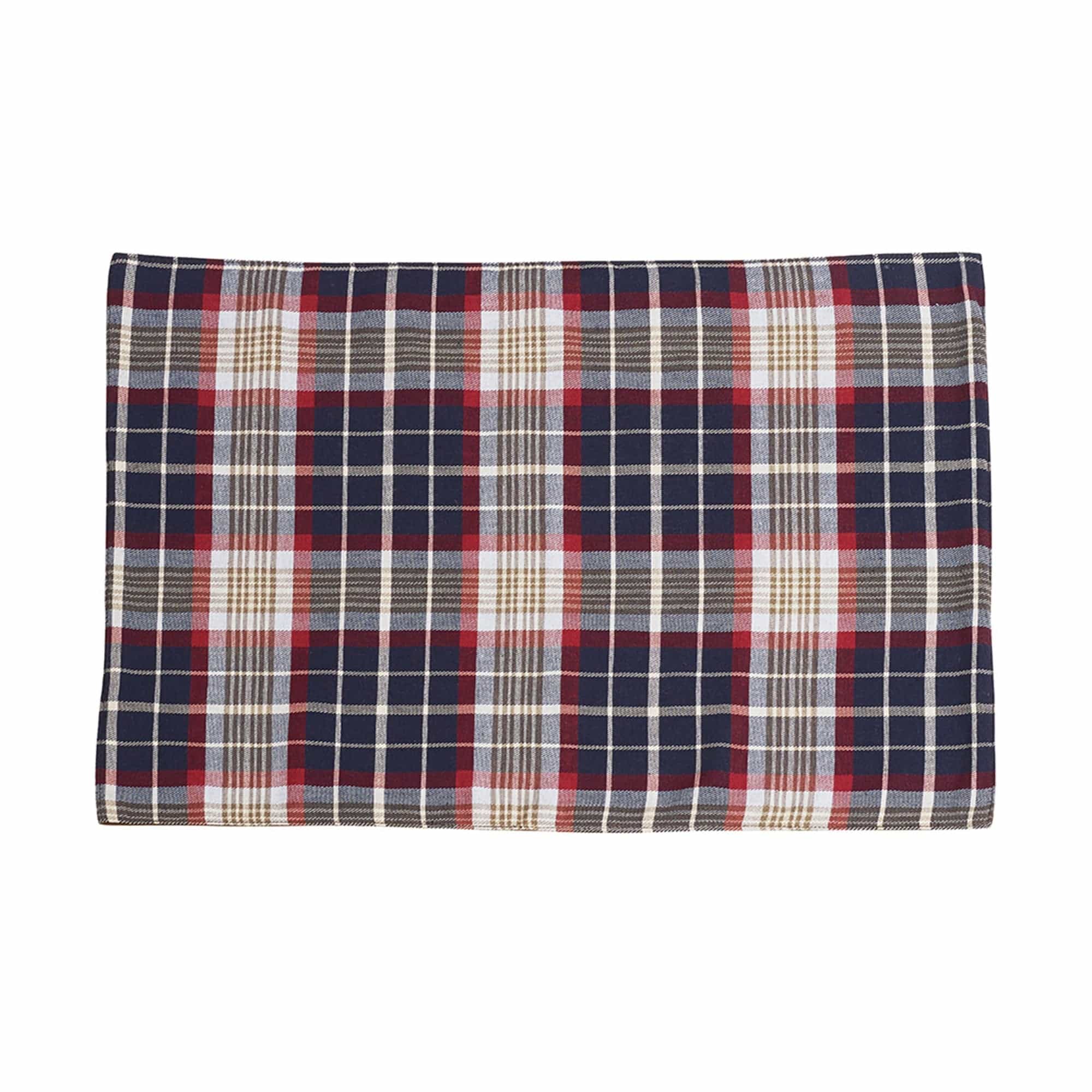 South Haven-Blue Plaid Rope Detailed 4PC Placemat