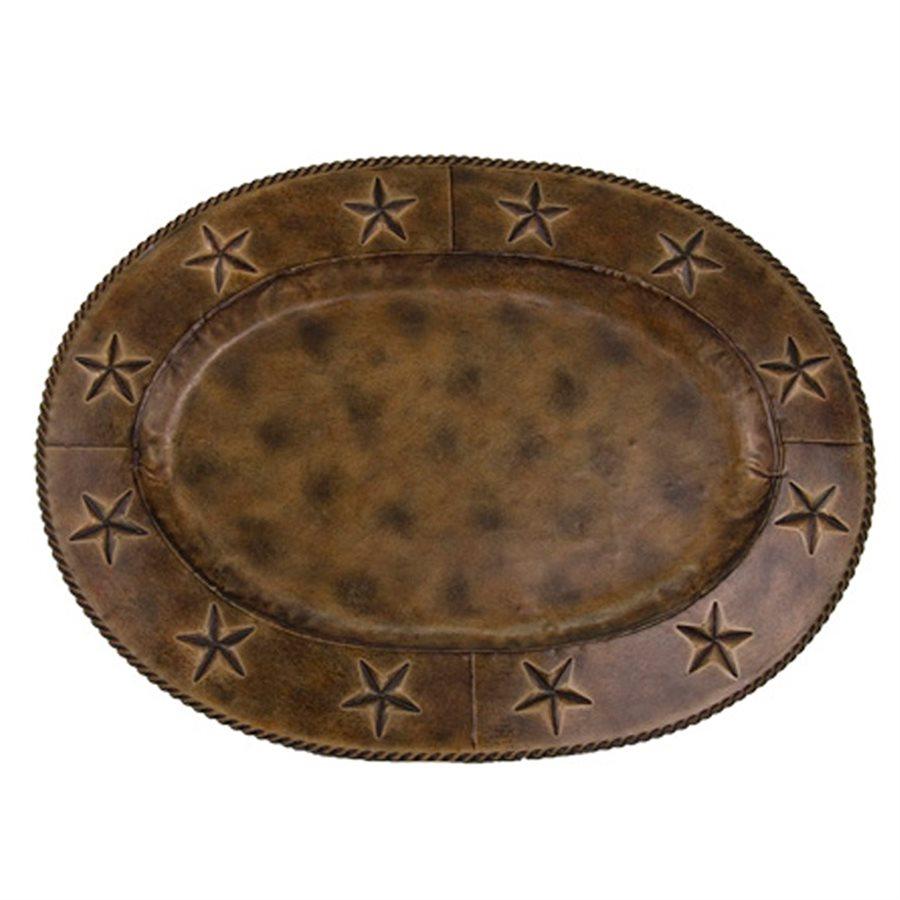 Star Iron Oval Charger Plate Tray
