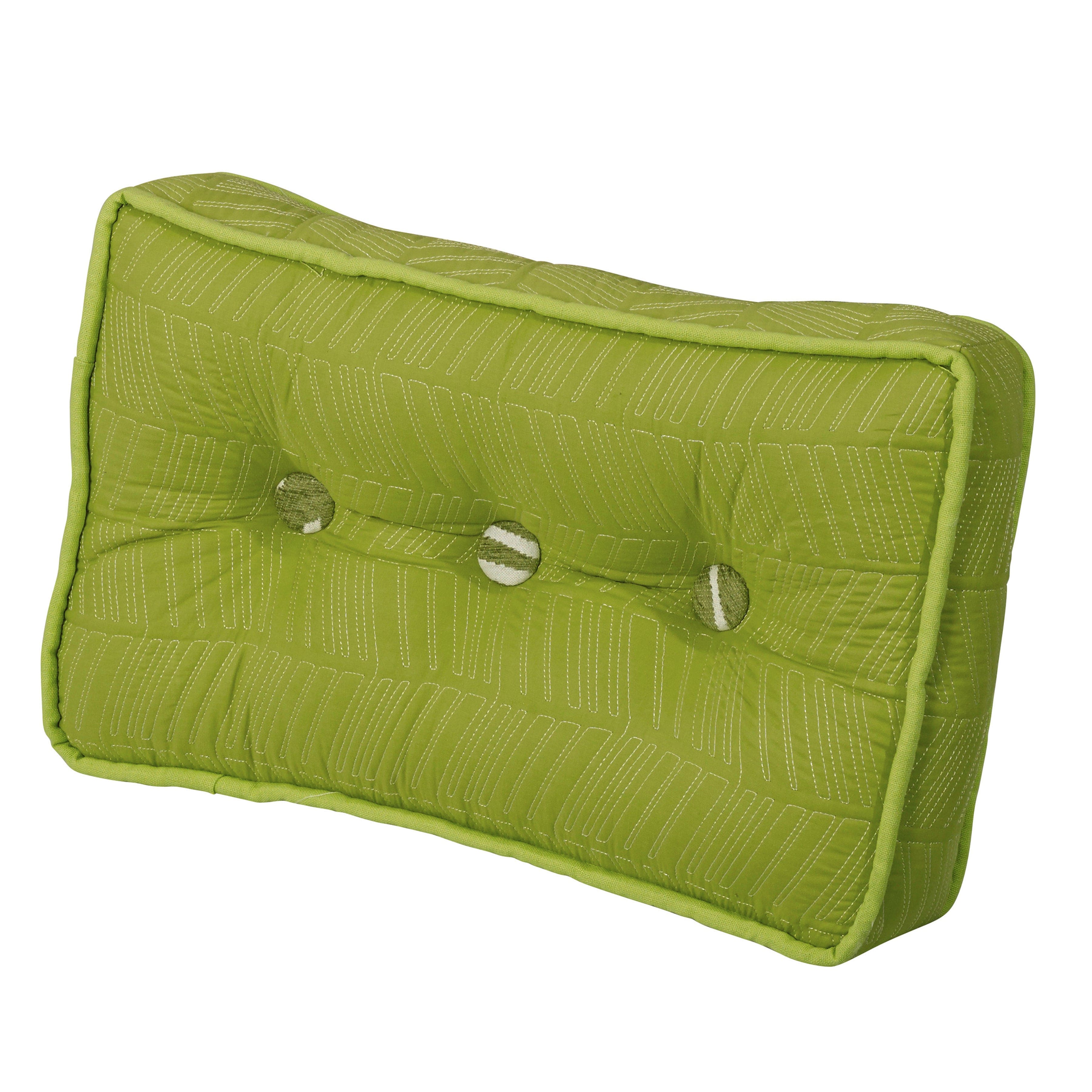 Capri Coastal-Style Box Pillow, Chartreuse Green