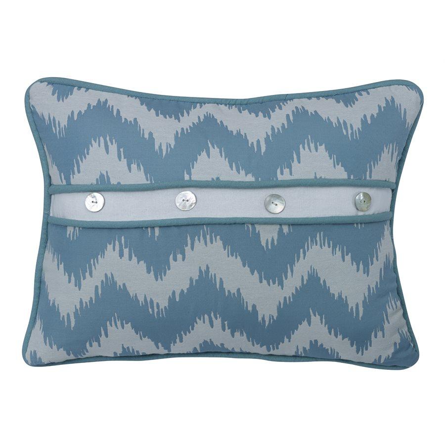 Catalina Chevron Print Pillow w/ Button Details