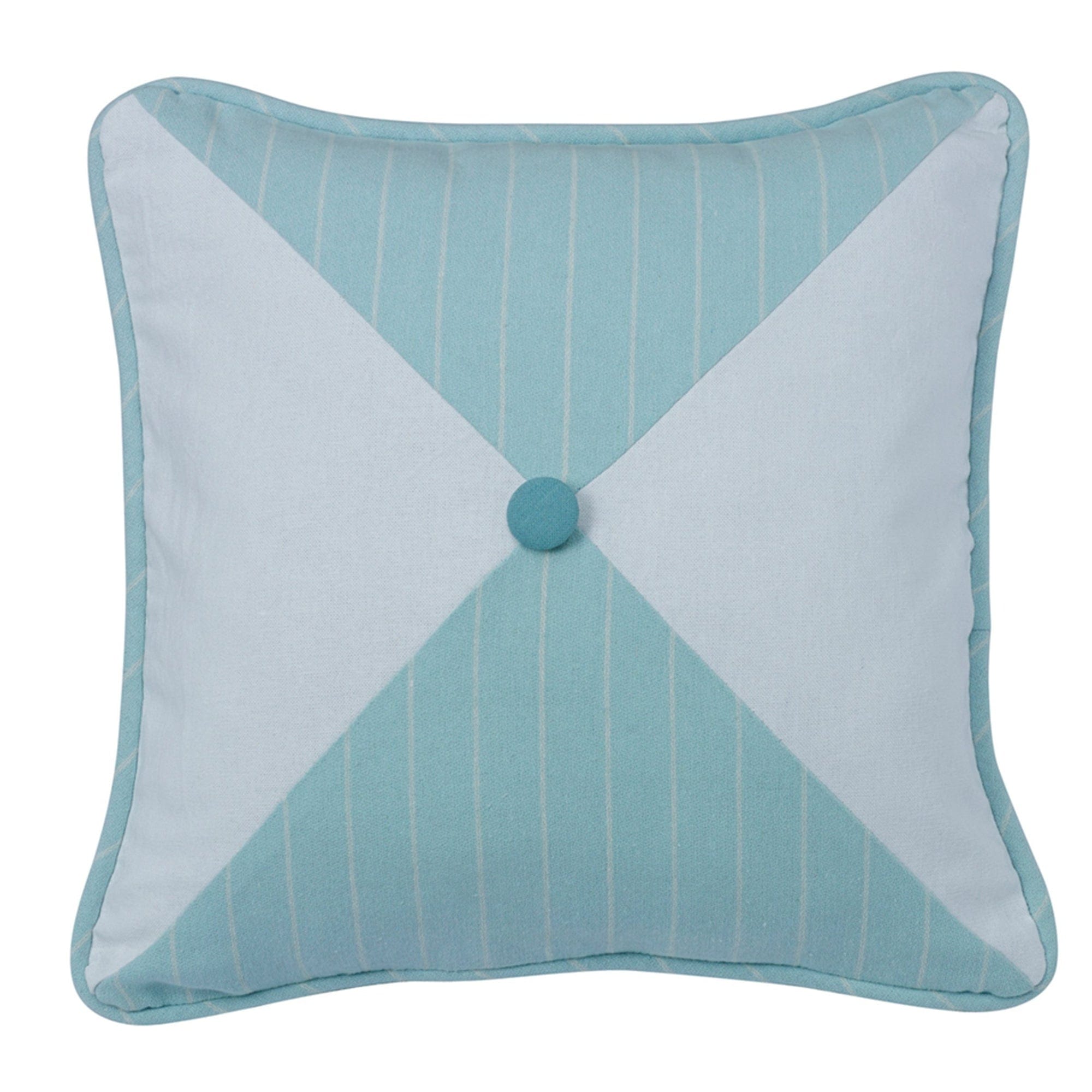 Catalina Striped/Chevron Reversible Throw Pillow, Aqua
