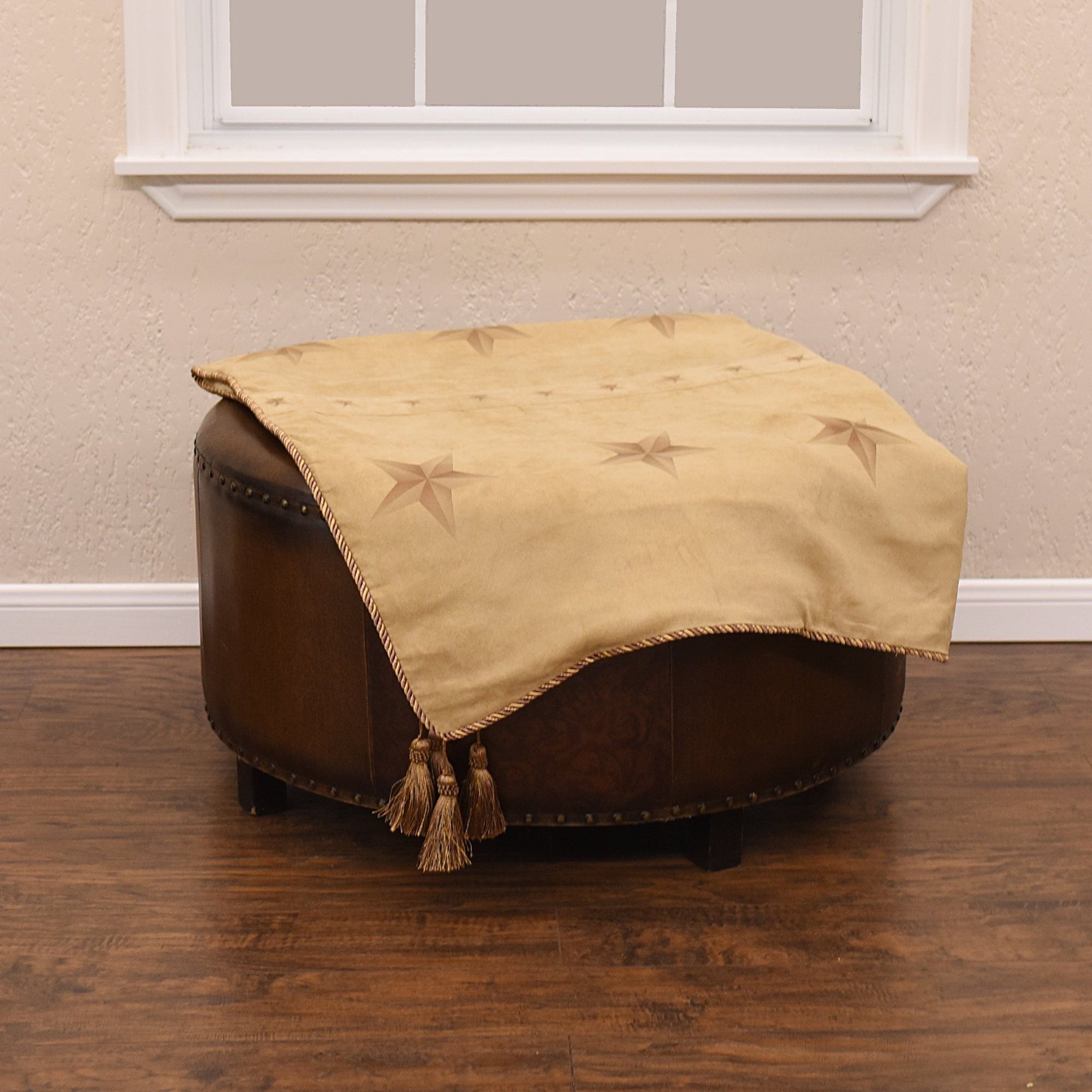 Light Tan Western Star Throw Blanket