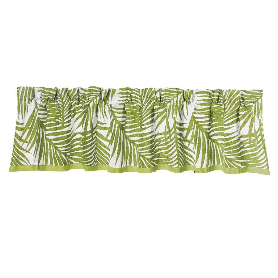 Capri Fern Green & White Kitchen Valance