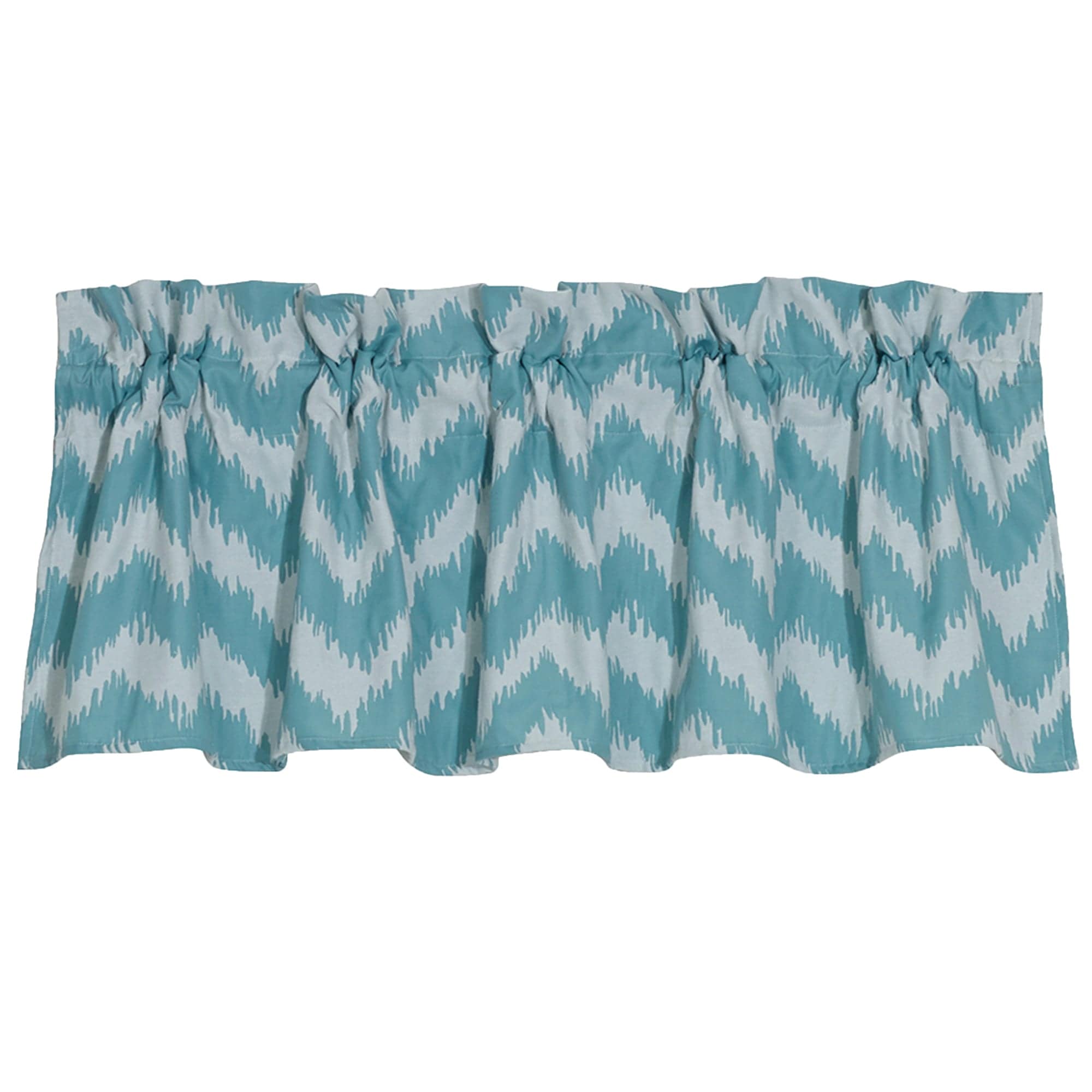Catalina Kitchen Valance w/ Blue & White Chevron