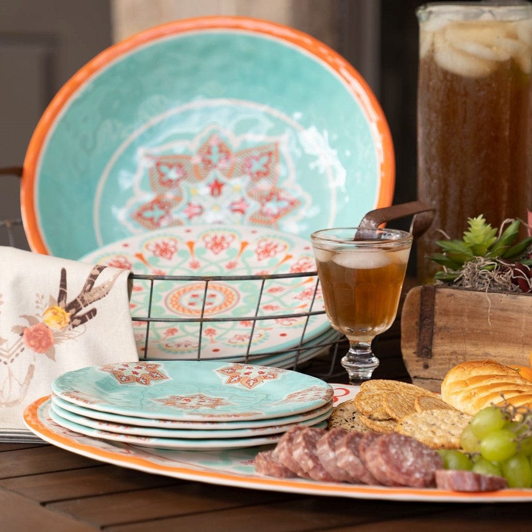 Western Motif Melamine Serving Bowl