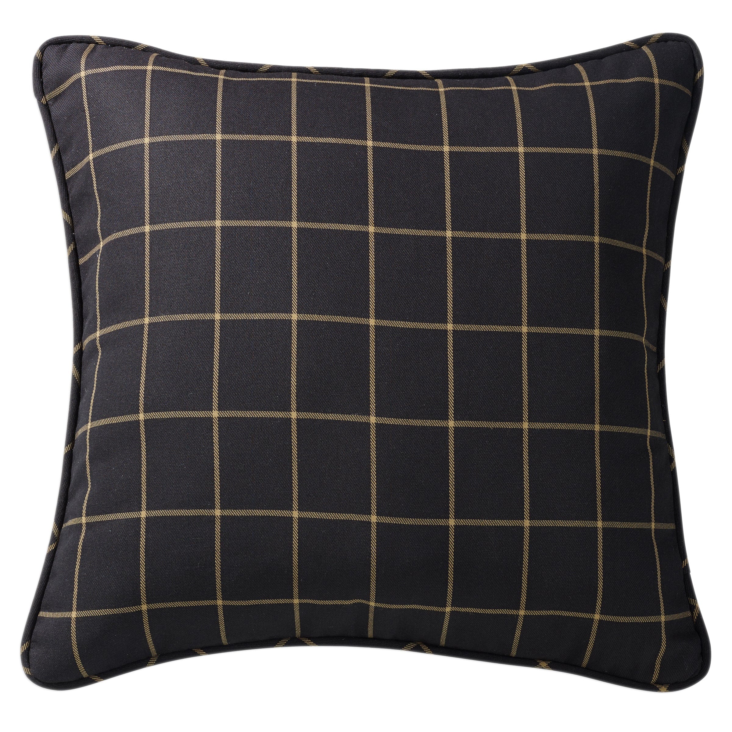 Ashbury Black Woven Tweed Euro Sham