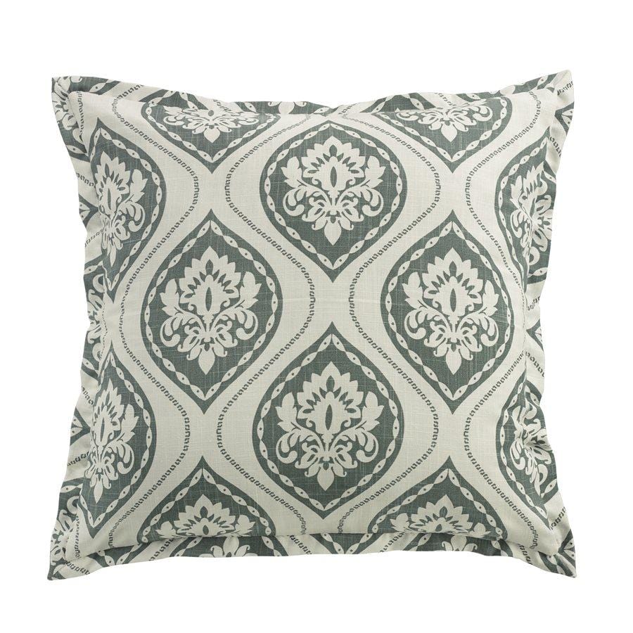 Belmont White & Seafoam Green Floral Euro Sham