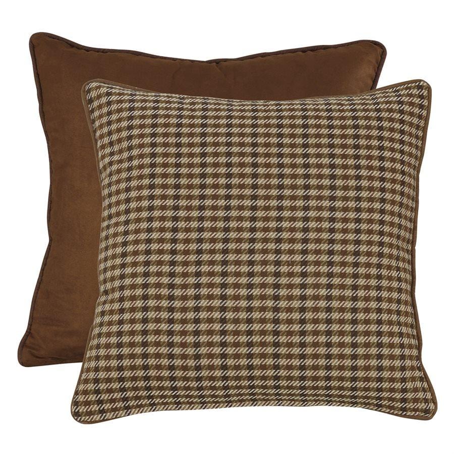 Clifton Houndstooth & Suede Reversible Euro Sham