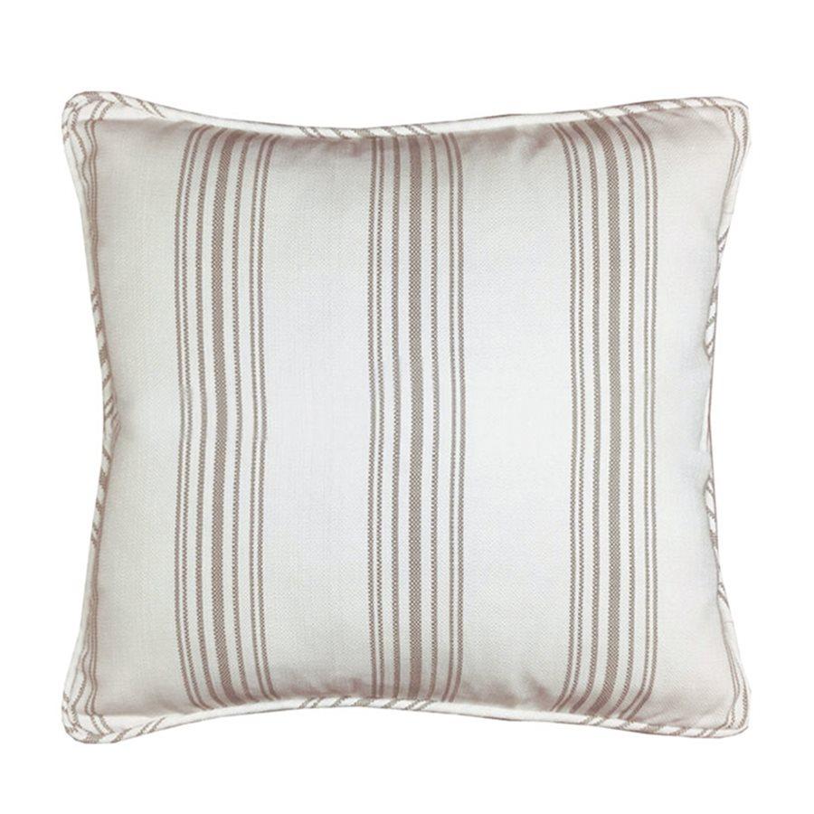 Gramercy Vintage White w/ Taupe Striped Euro Sham