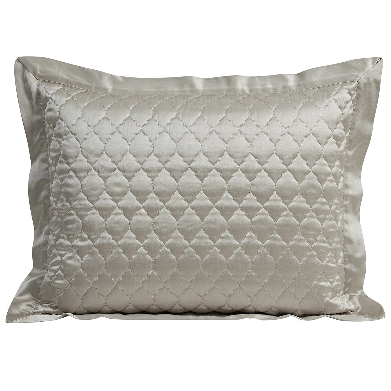 High Shine Satin Quatrefoil Quilt Pillow Sham Set