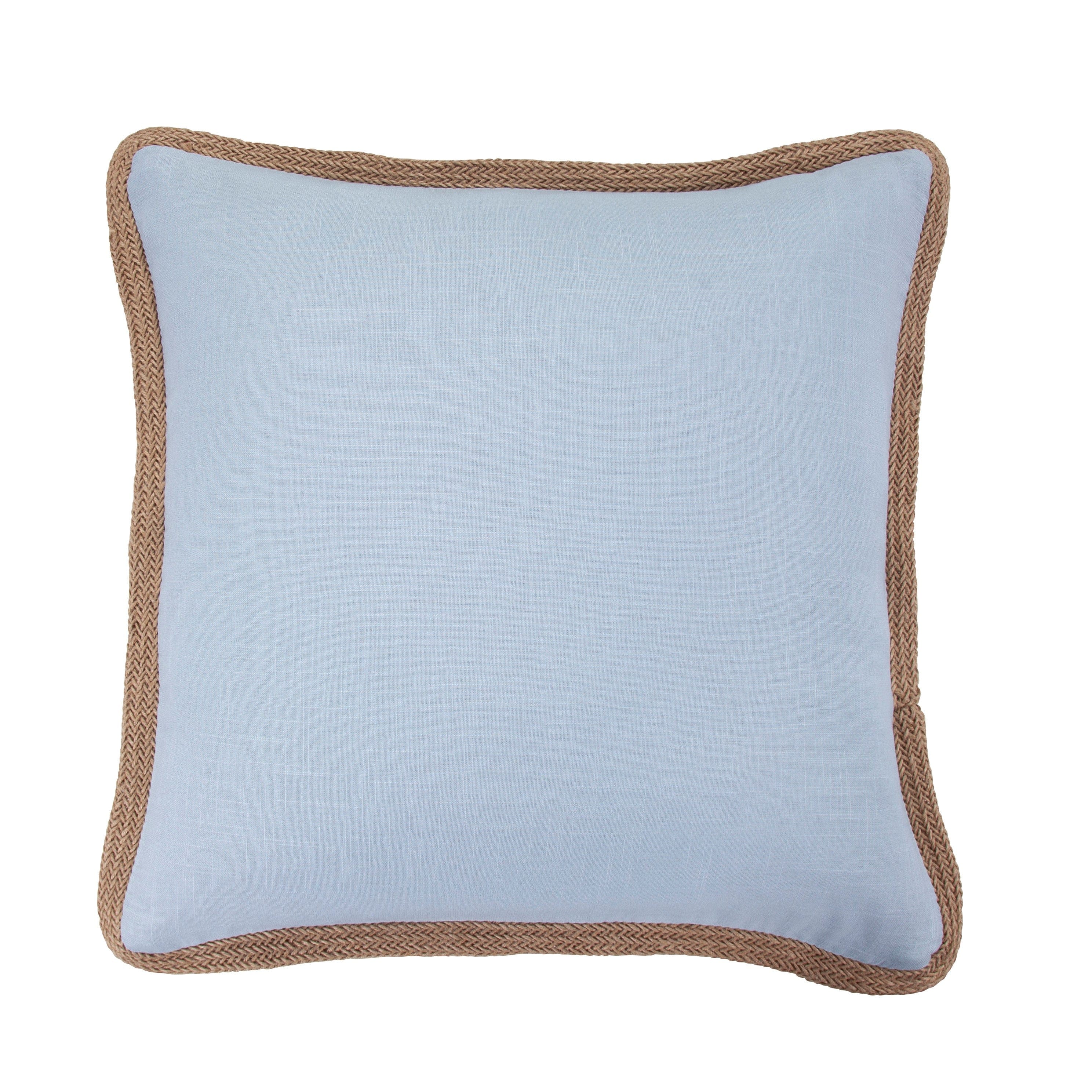 Washed Linen Jute Trimmed Euro Sham