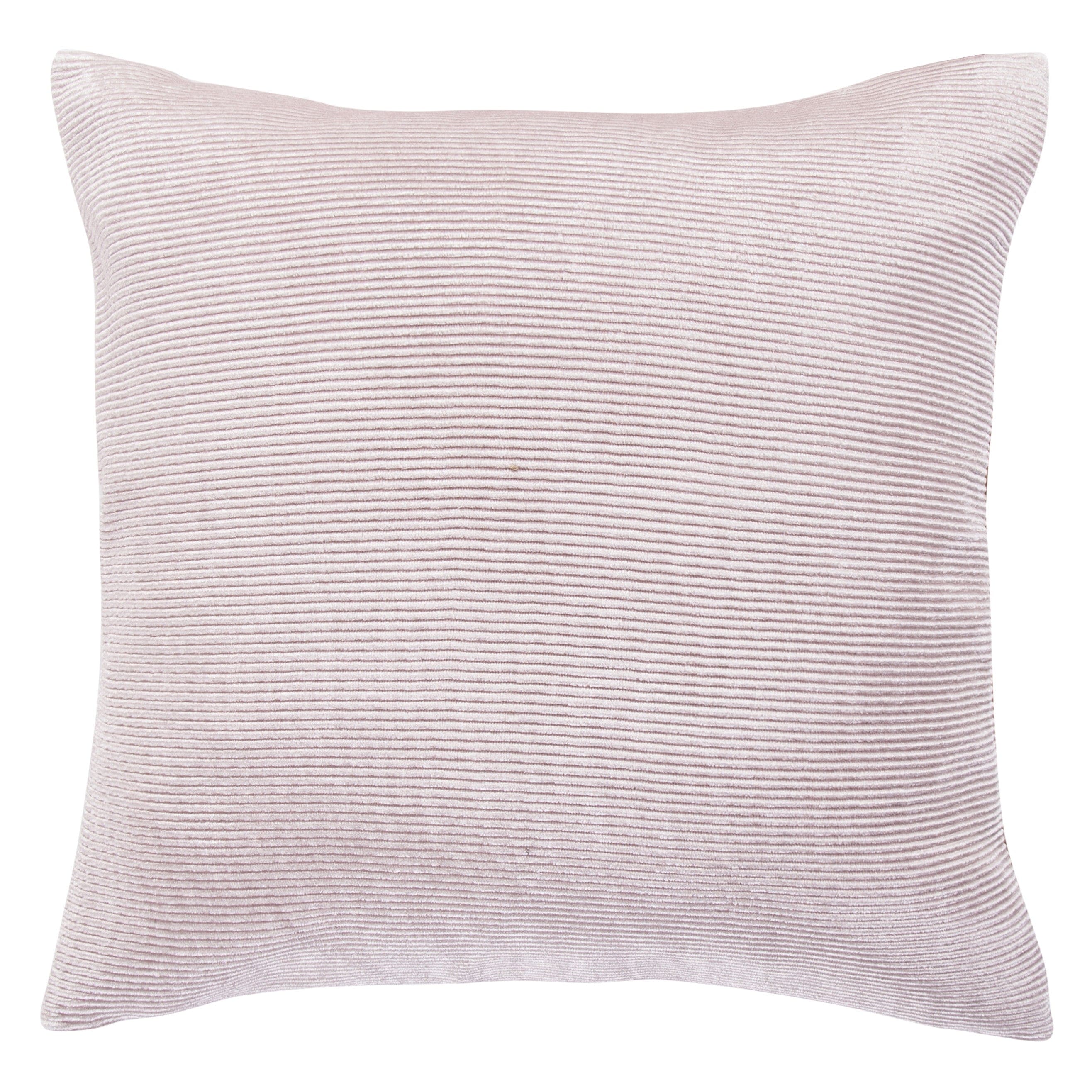 Pale Pink Velvet Euro Sham w/ Channel Stitching