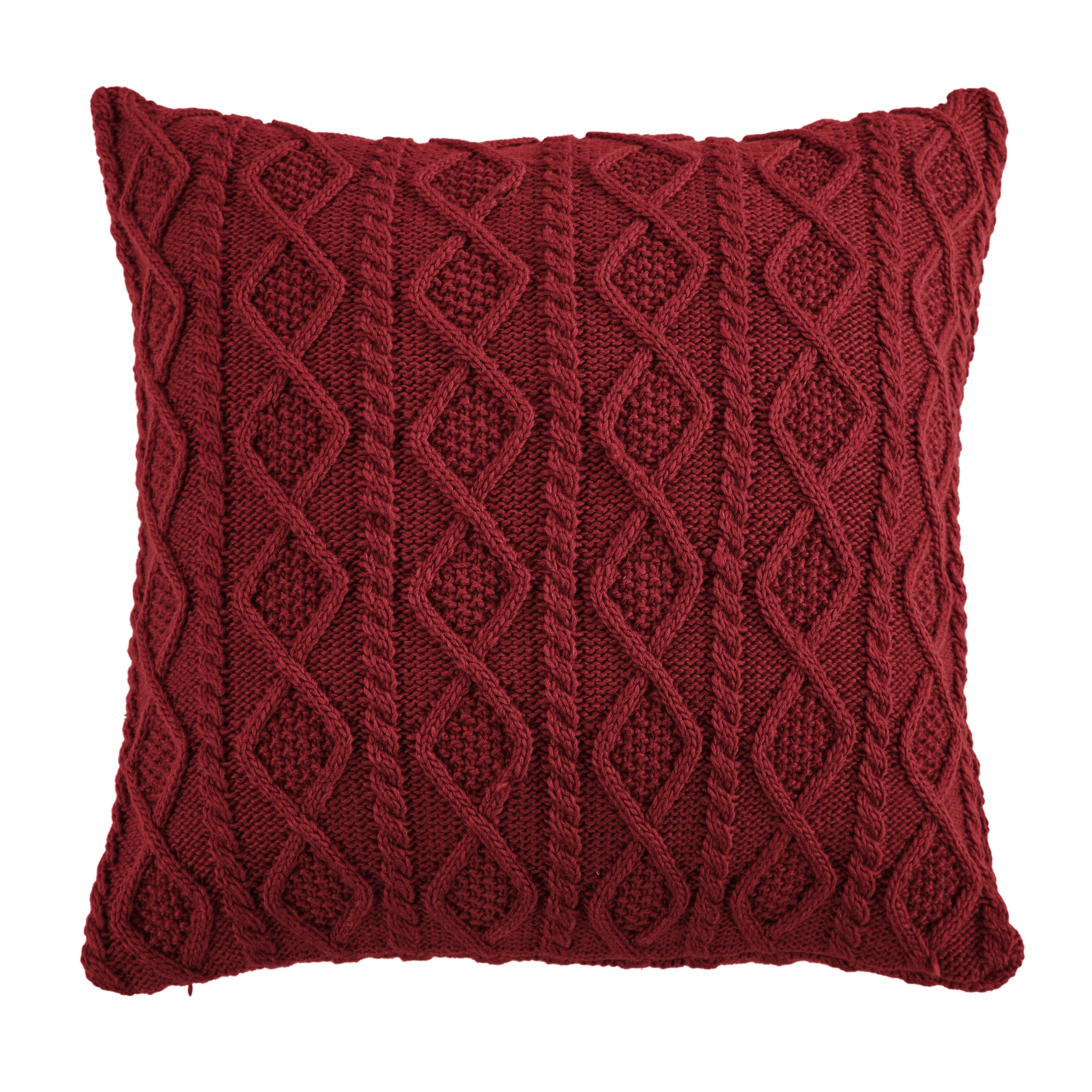 Cable Knit Soft Diamond Euro Sham, Sage Green