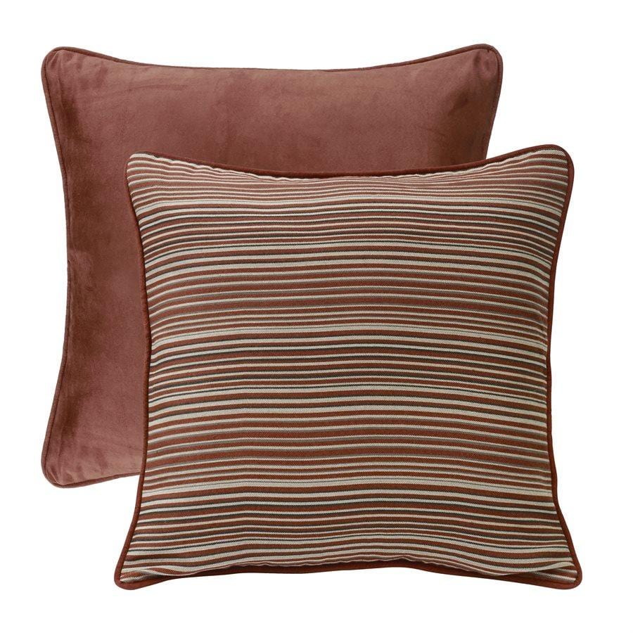Silverado Stripe & Rust Suede Reversible Euro Sham