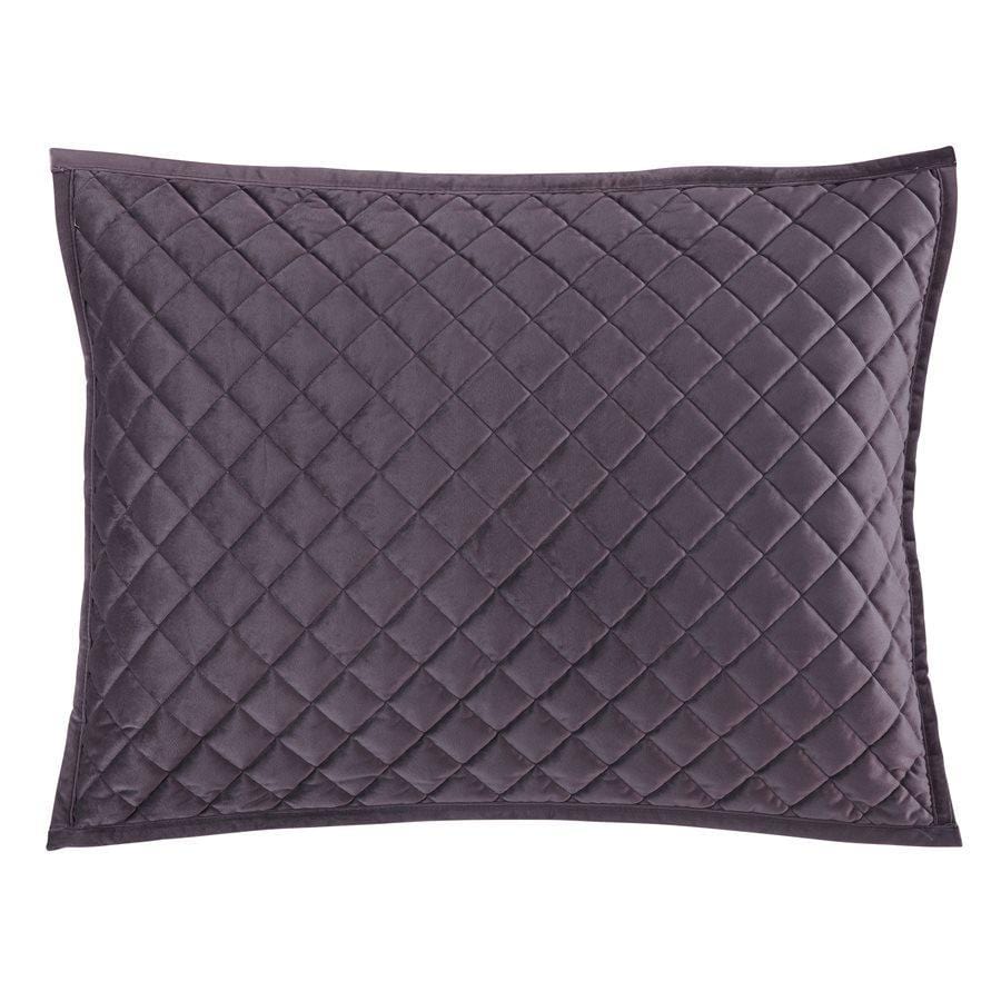 Velvet Quilted Pillow Sham Set, King