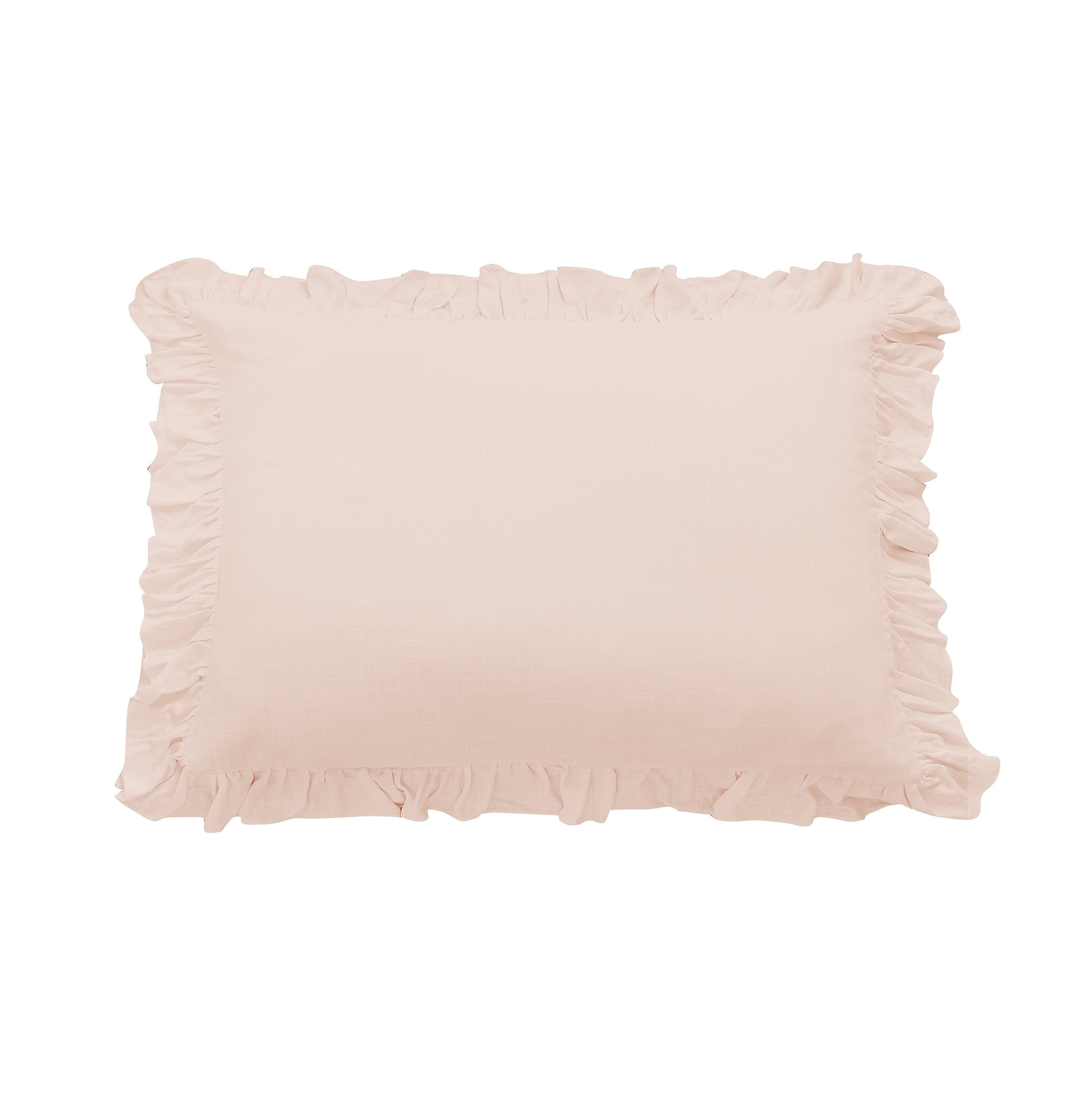 Lily Washed Linen Ruffled Pillow Sham