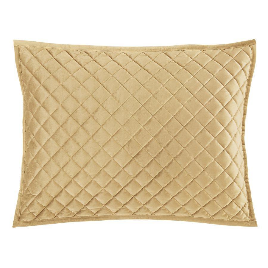 Velvet Quilted Pillow Sham Set, King