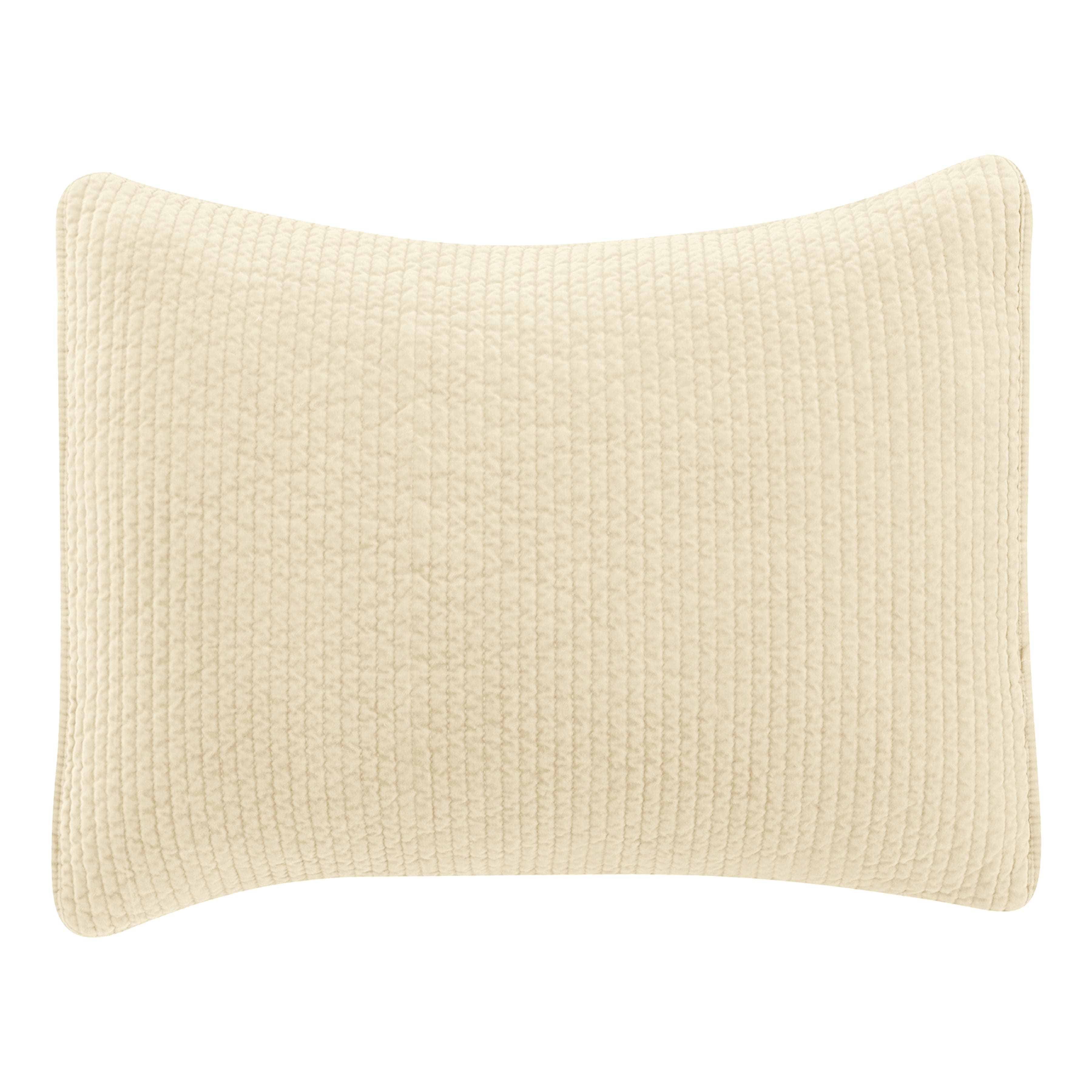 Stonewashed Cotton Quilted Velvet Pillow Sham