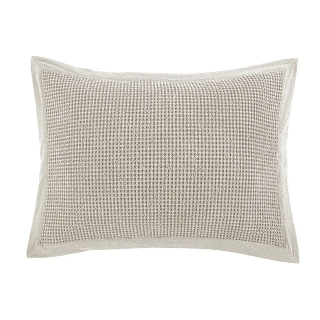 Stonewashed Cotton Waffle Weave Pillow Sham Set, King
