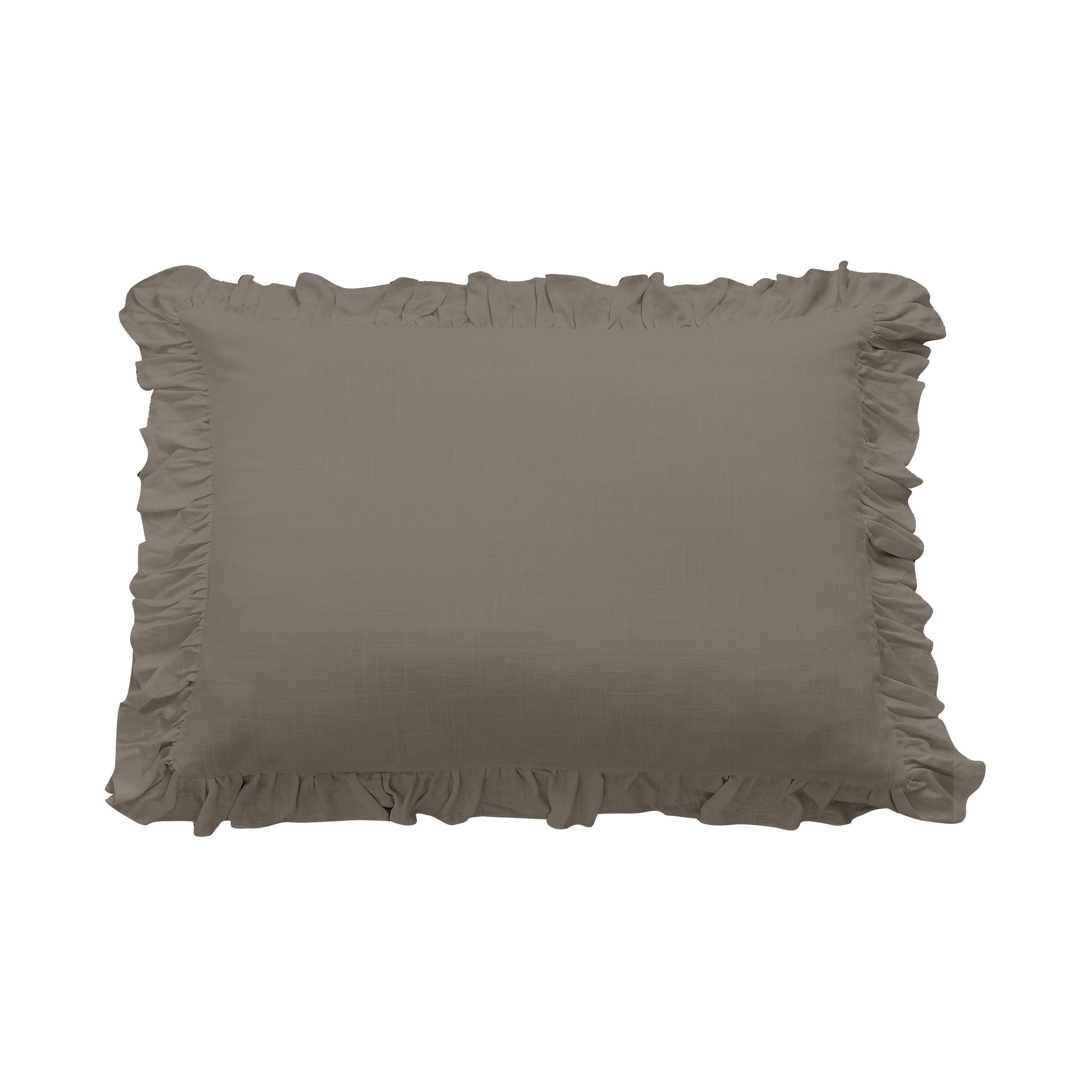 Lily Washed Linen Ruffled Pillow Sham