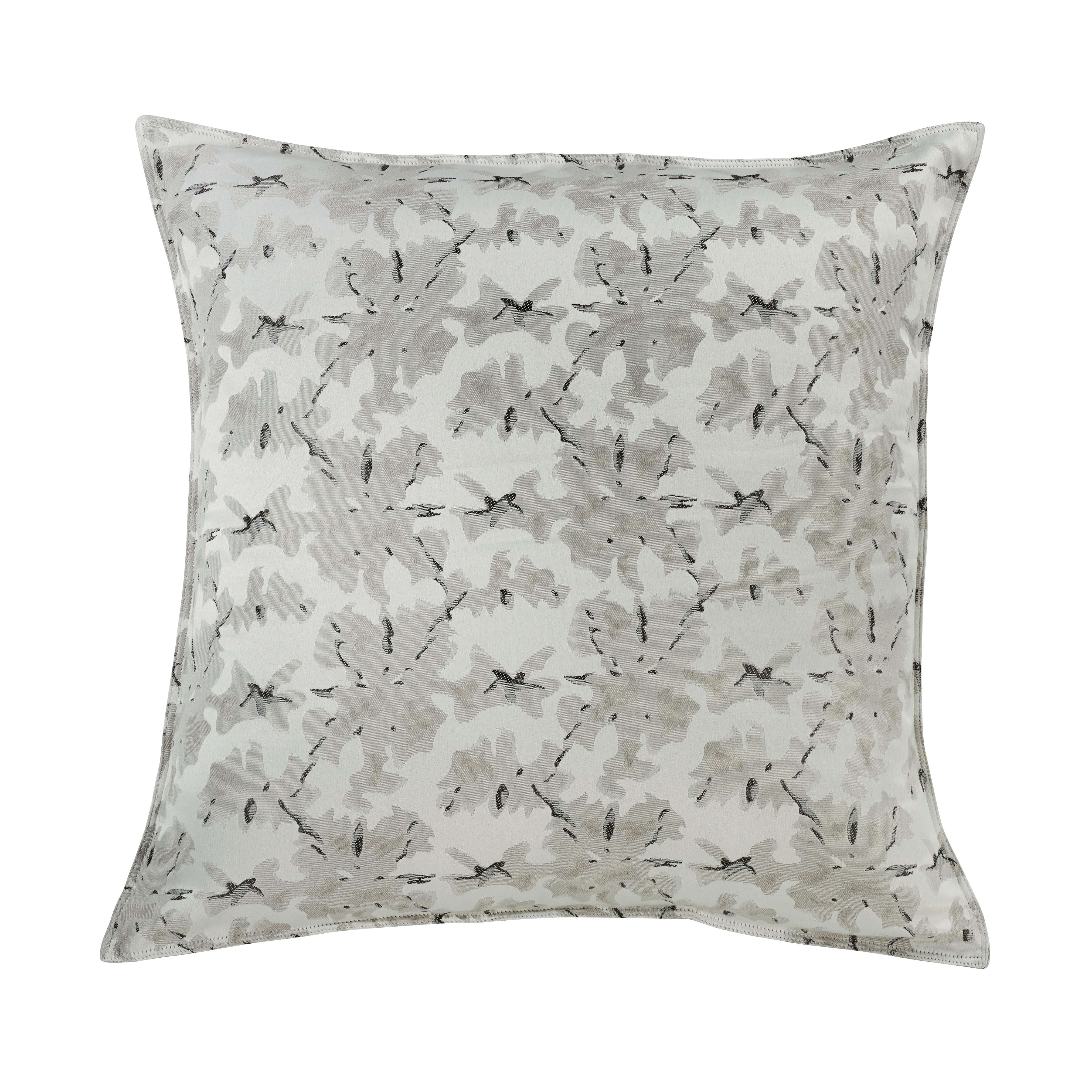 Warshack Silver & Gray Inkblot Euro Sham