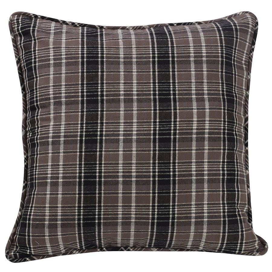 Whistler Black, Gray & Cream Plaid Euro Sham