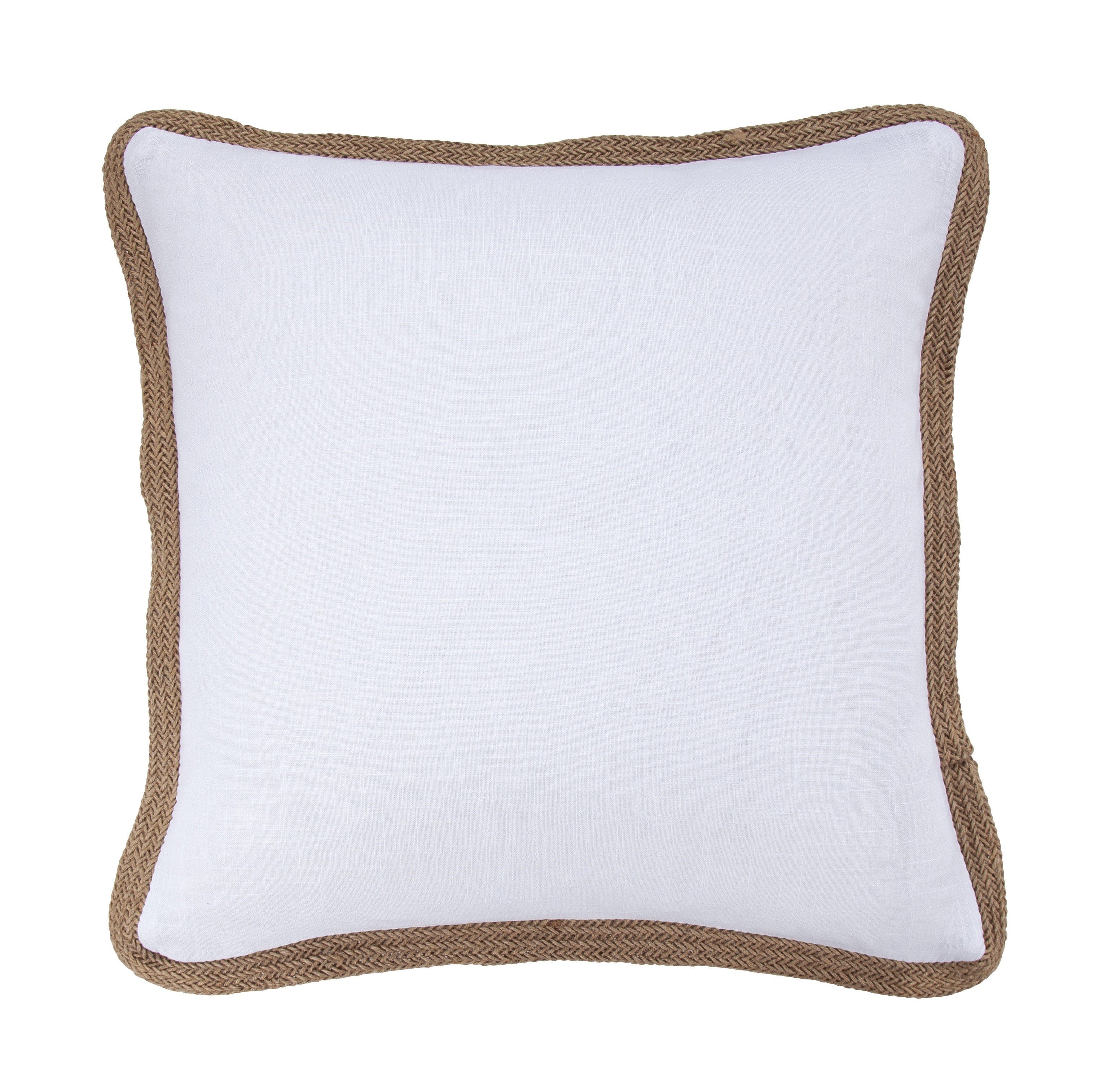 Washed Linen Jute Trimmed Euro Sham