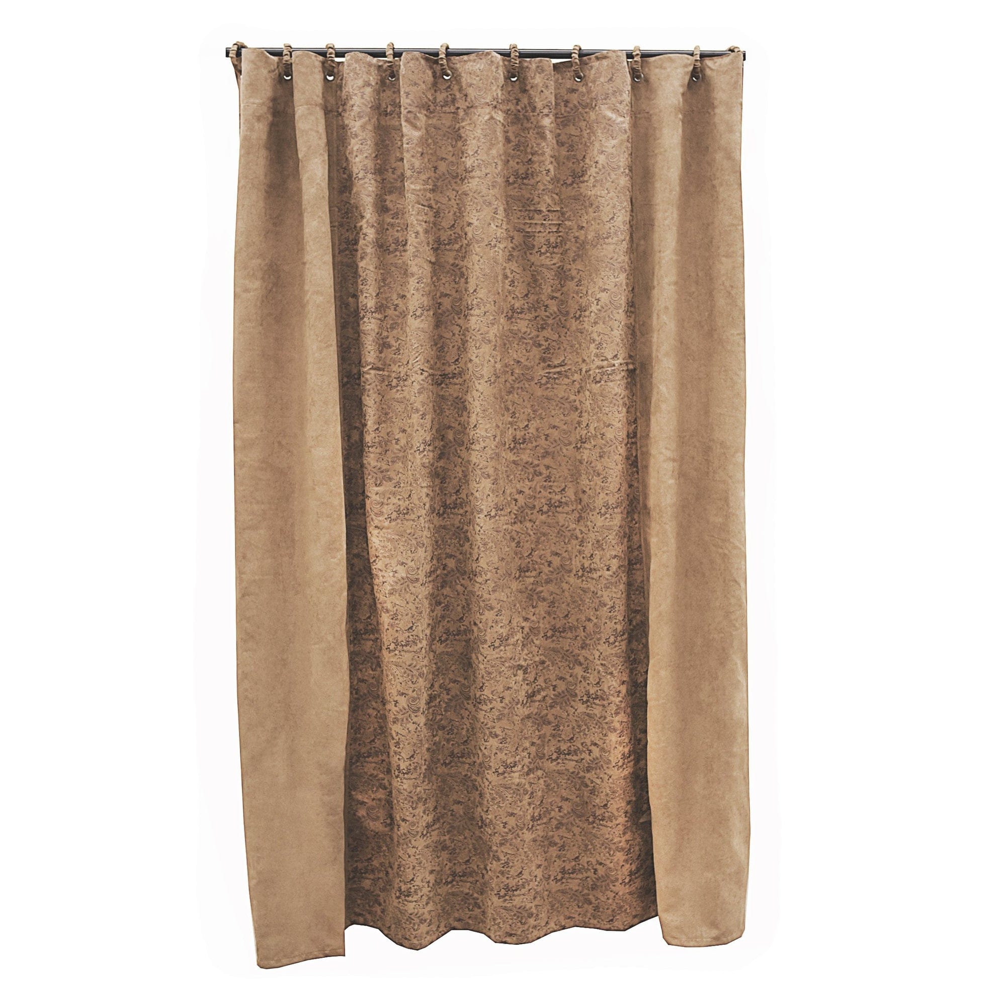 Small Paisley Shower Curtain,  Light Tan