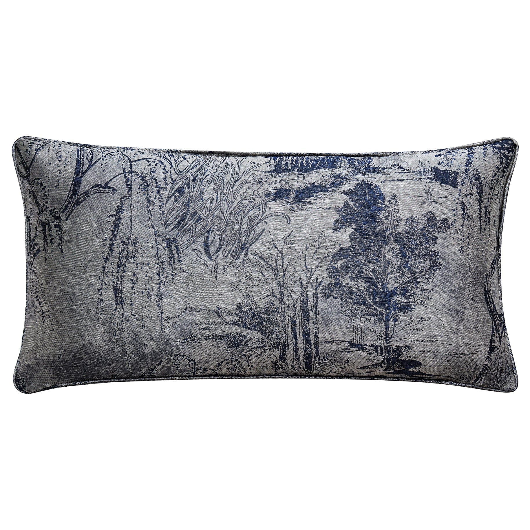 Pastoral Jacquard Lumbar Decorative Pillow