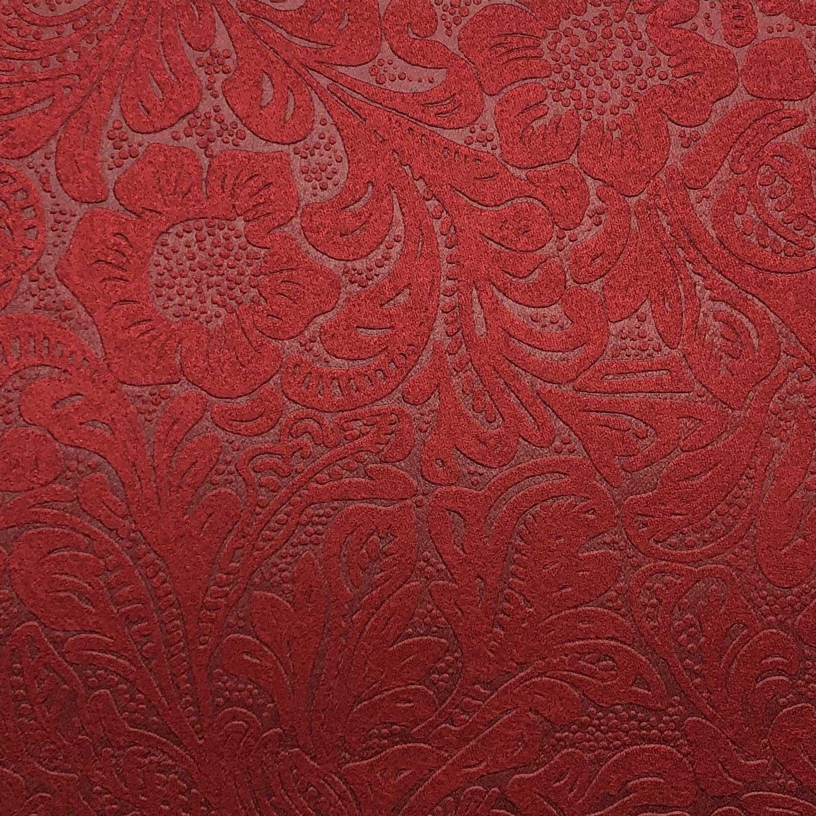 Cheyenne Red Faux Leather Swatch