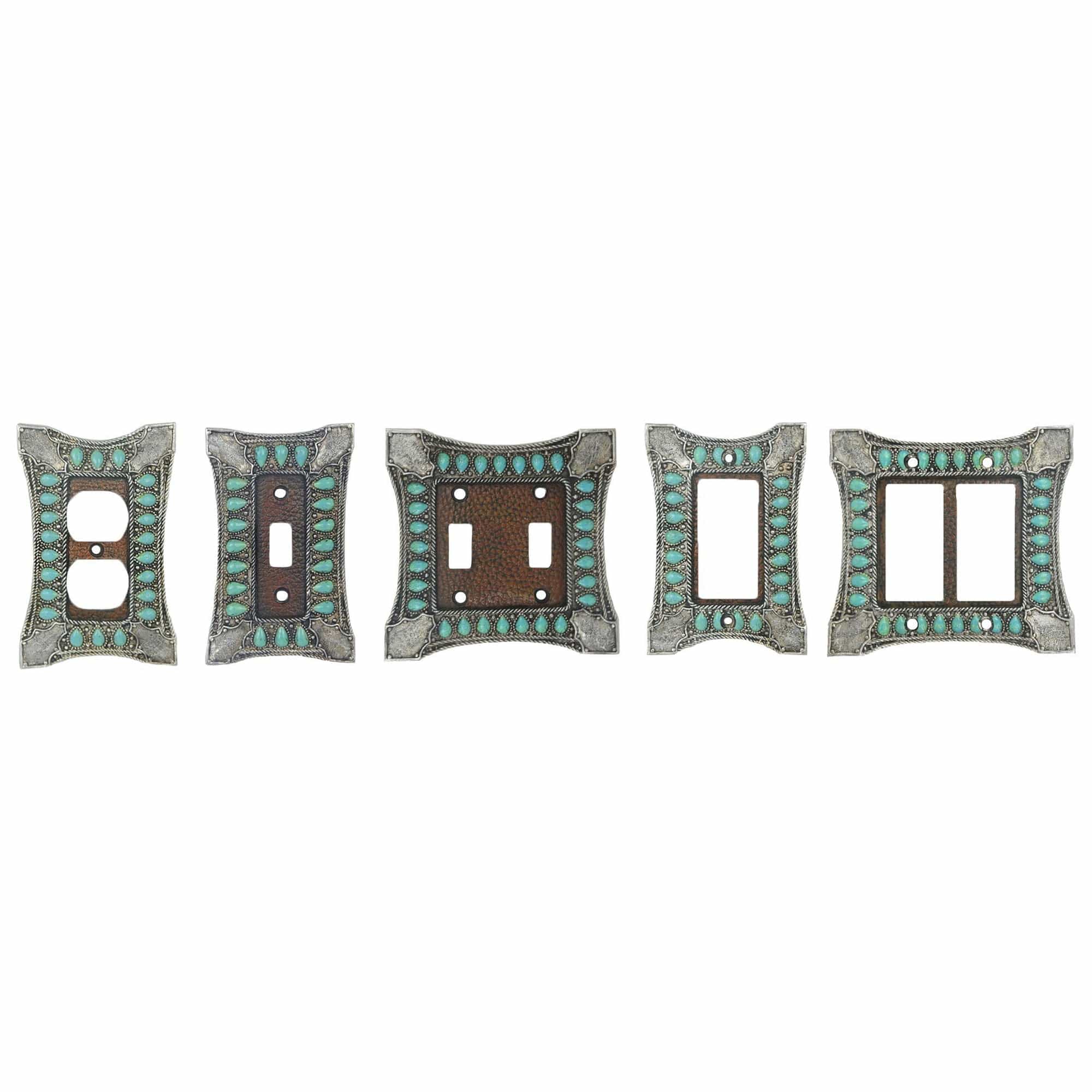 Turquoise Double Rocker Switch Wall Plate