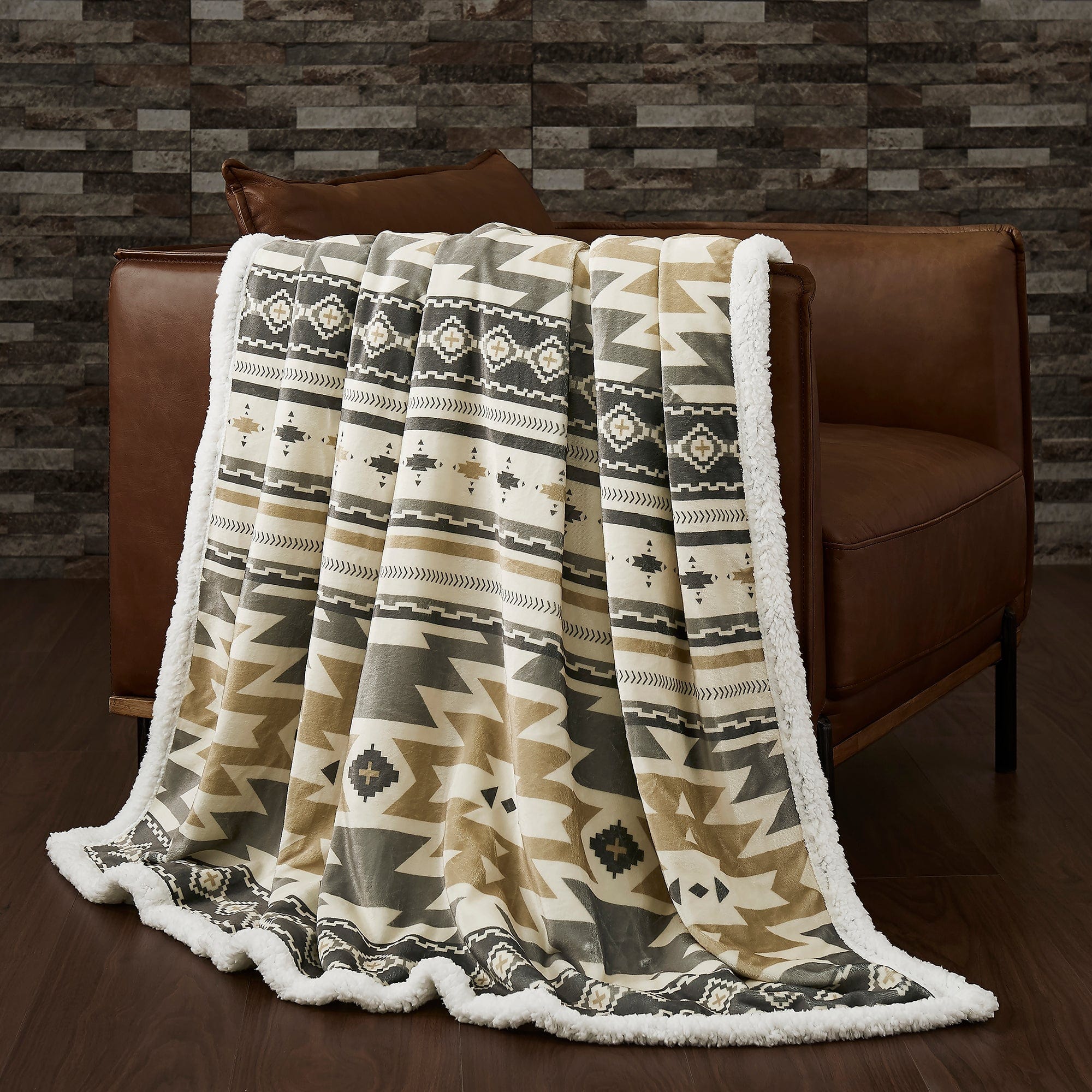 Desert Sage Campfire Sherpa Throw