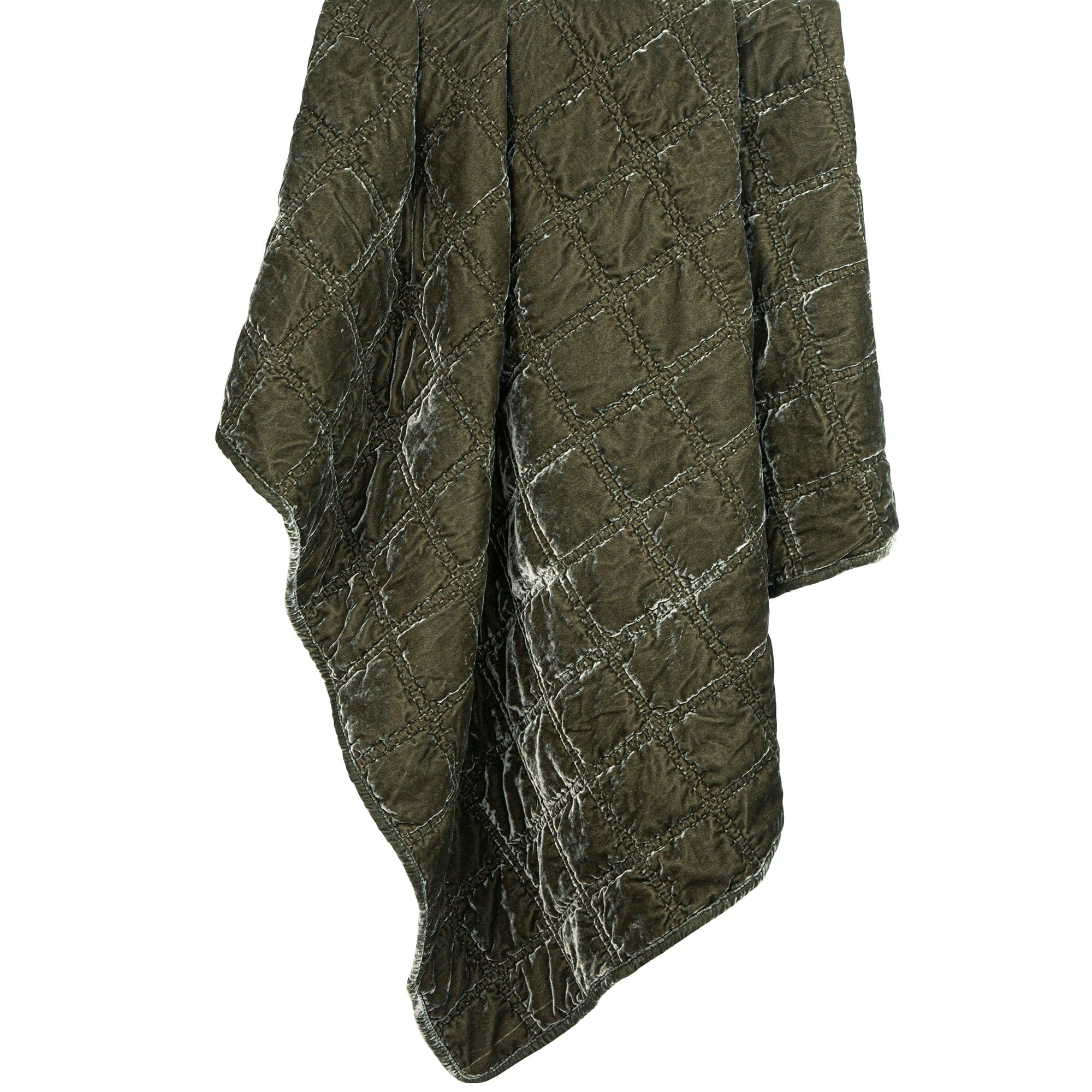 Stella Faux Silk Velvet Double Box Stitch Throw