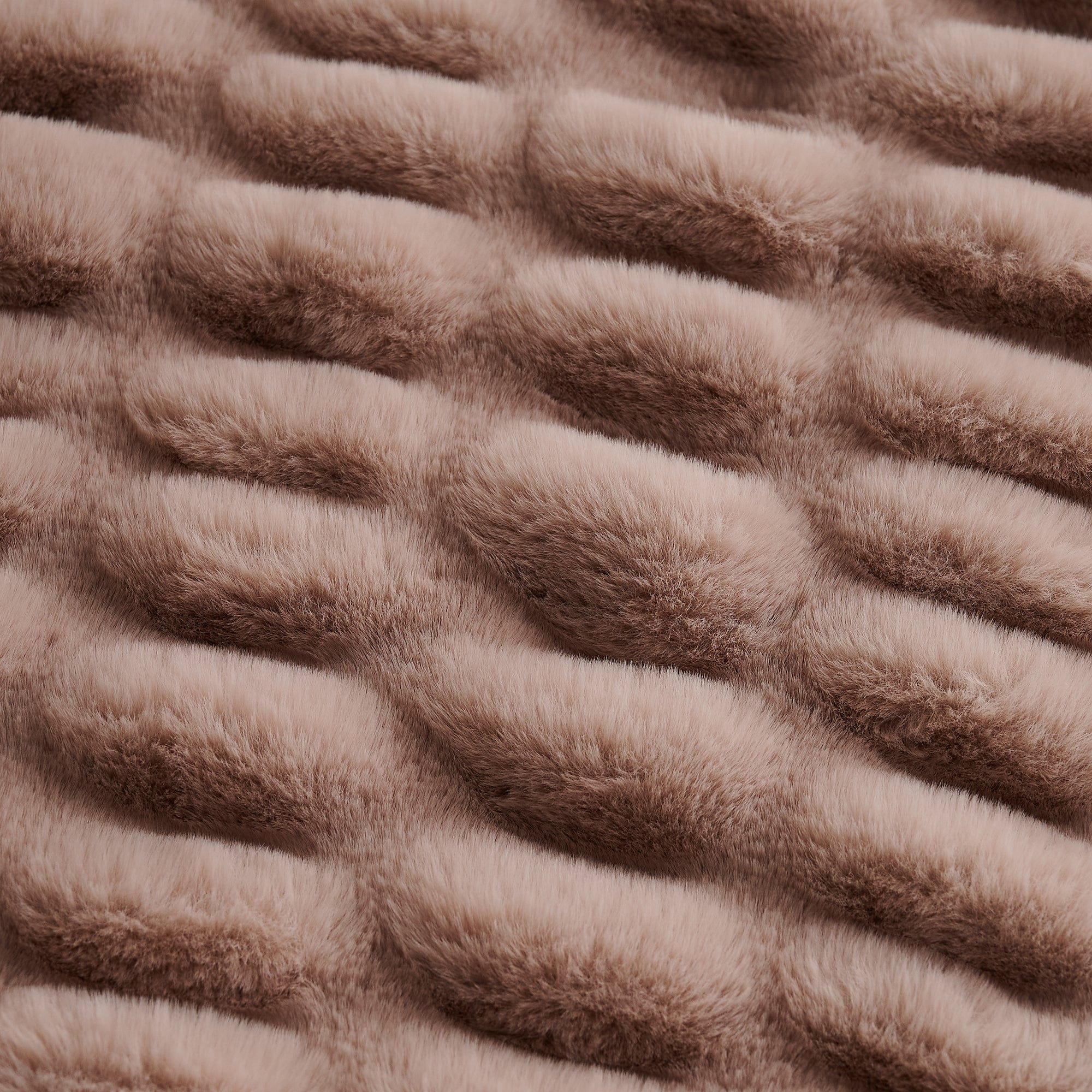 Ruched Rabbit Double-Sided Throw