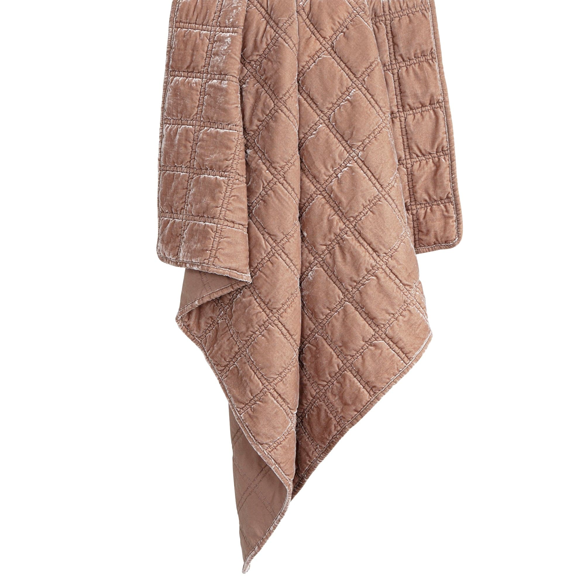 Stella Faux Silk Velvet Double Box Stitch Throw