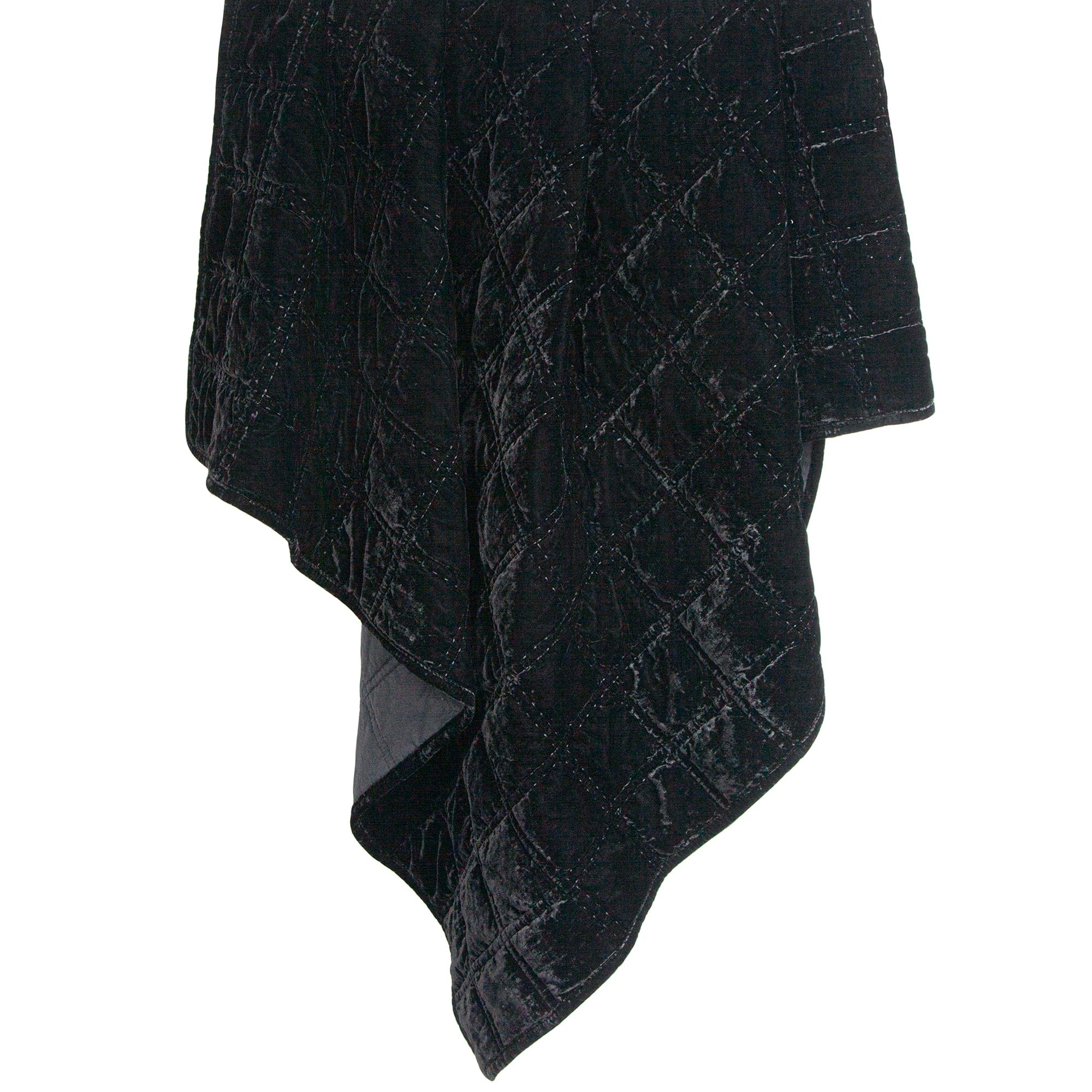 Stella Faux Silk Velvet Double Box Stitch Throw