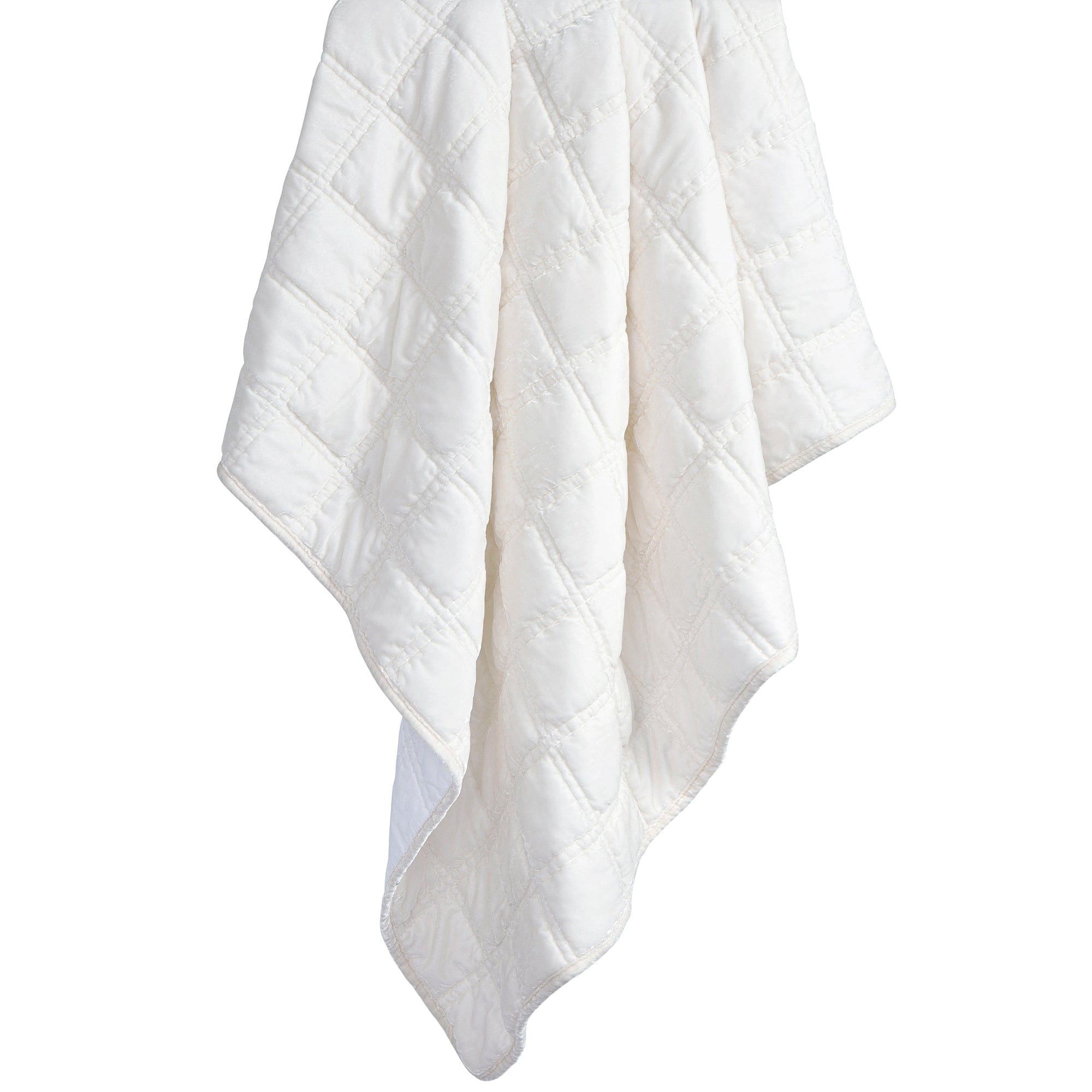 Stella Faux Silk Velvet Double Box Stitch Throw