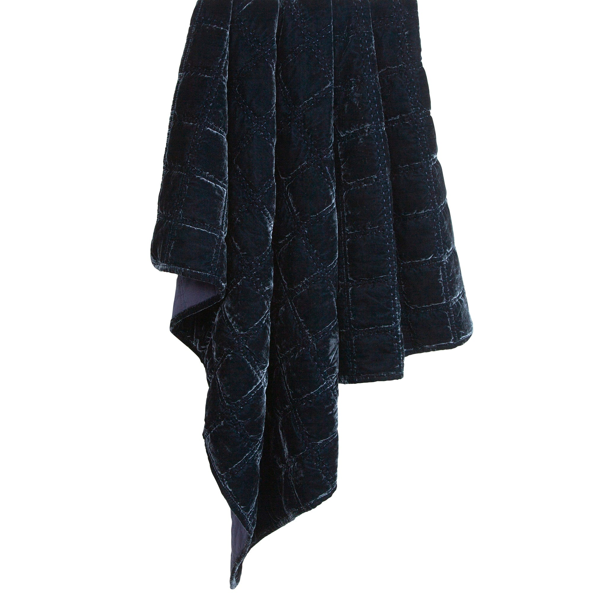 Stella Faux Silk Velvet Double Box Stitch Throw