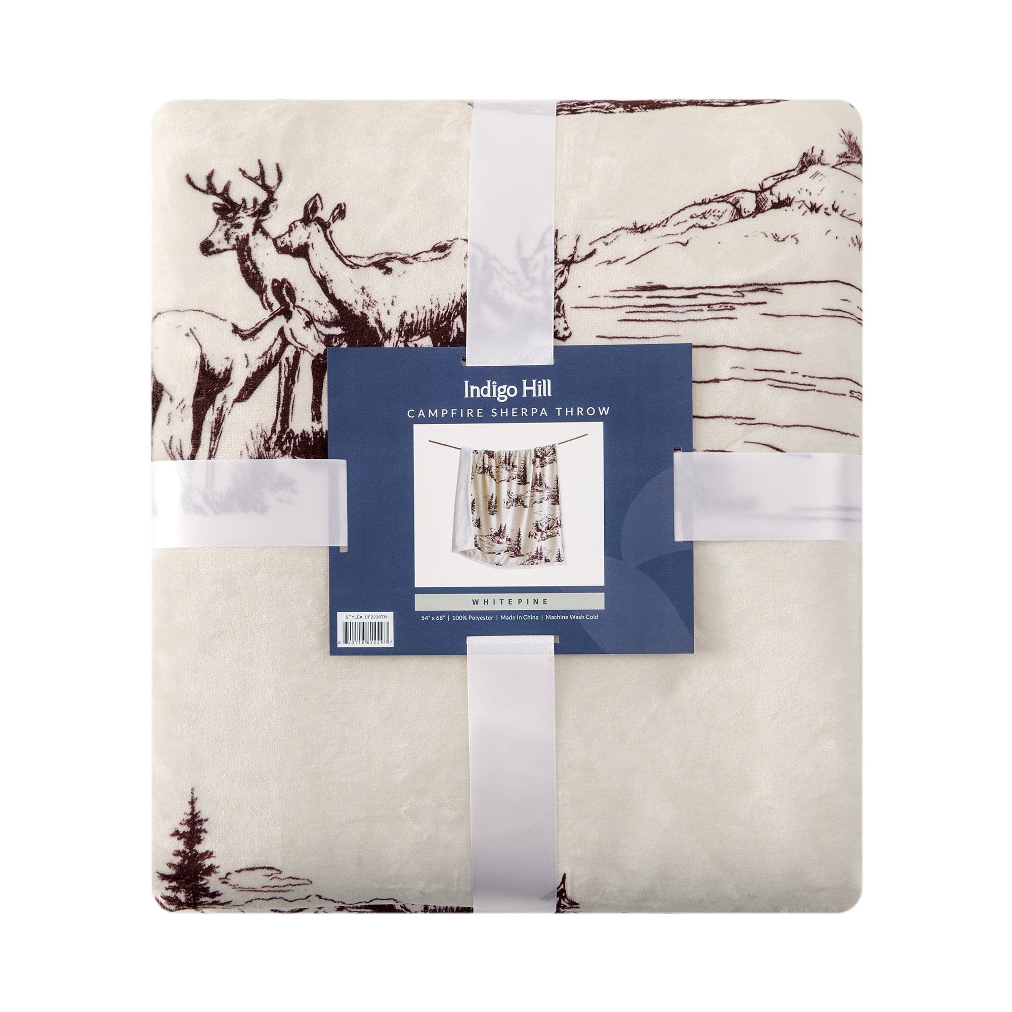 White Pine Campfire Sherpa Throw